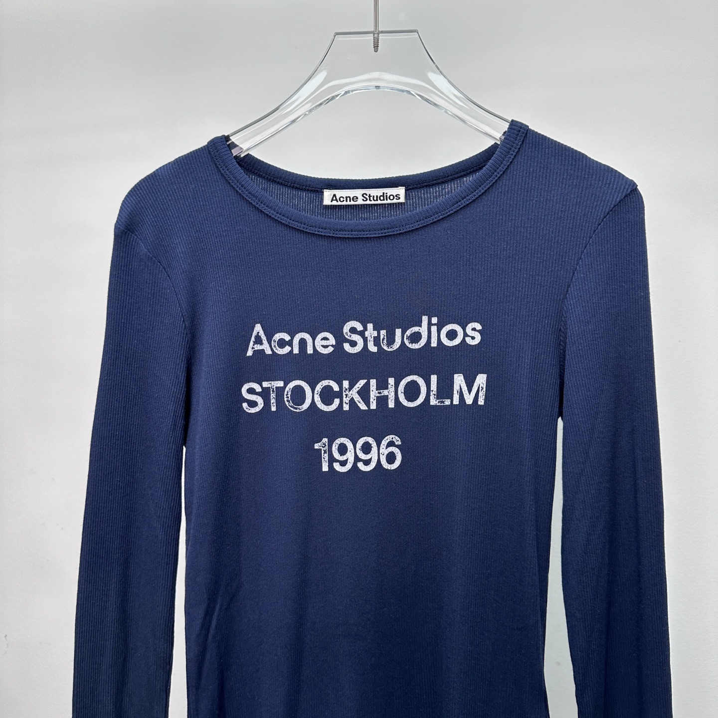 Acne ｜ 新款长袖打底，前后印花莫代尔亚麻面料，休闲时尚，尺码sml