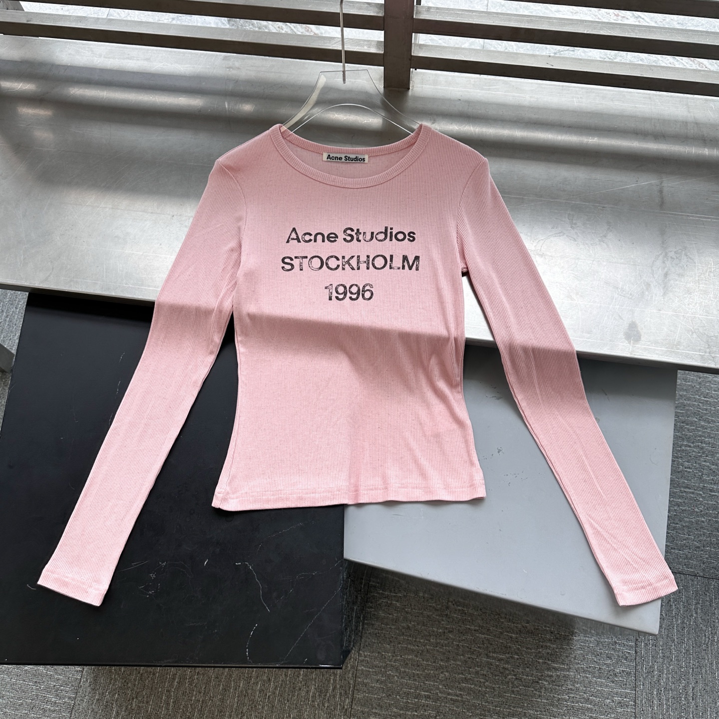 Acne ｜ 新款长袖打底，前后印花莫代尔亚麻面料，休闲时尚，尺码sml