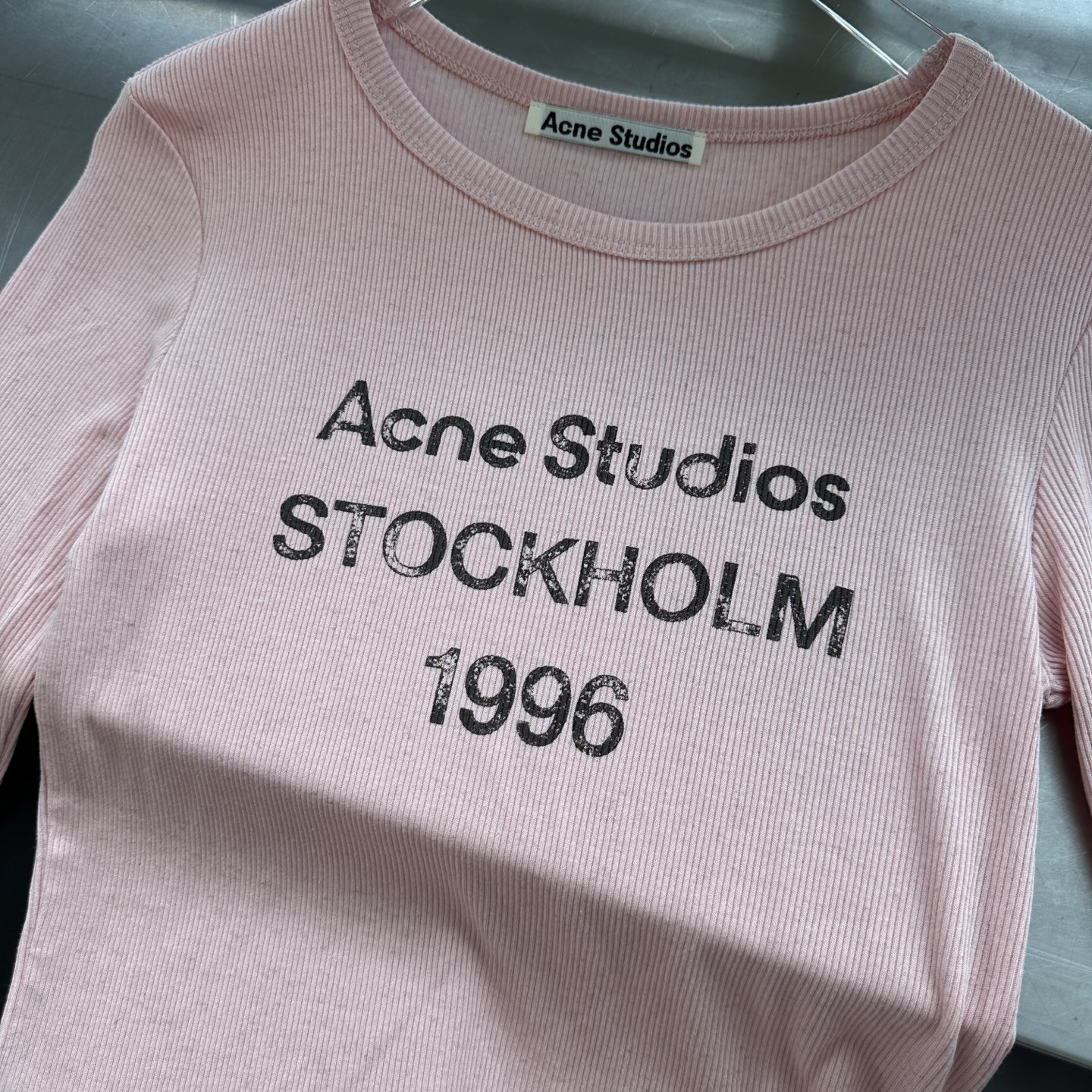 Acne ｜ 新款长袖打底，前后印花莫代尔亚麻面料，休闲时尚，尺码sml