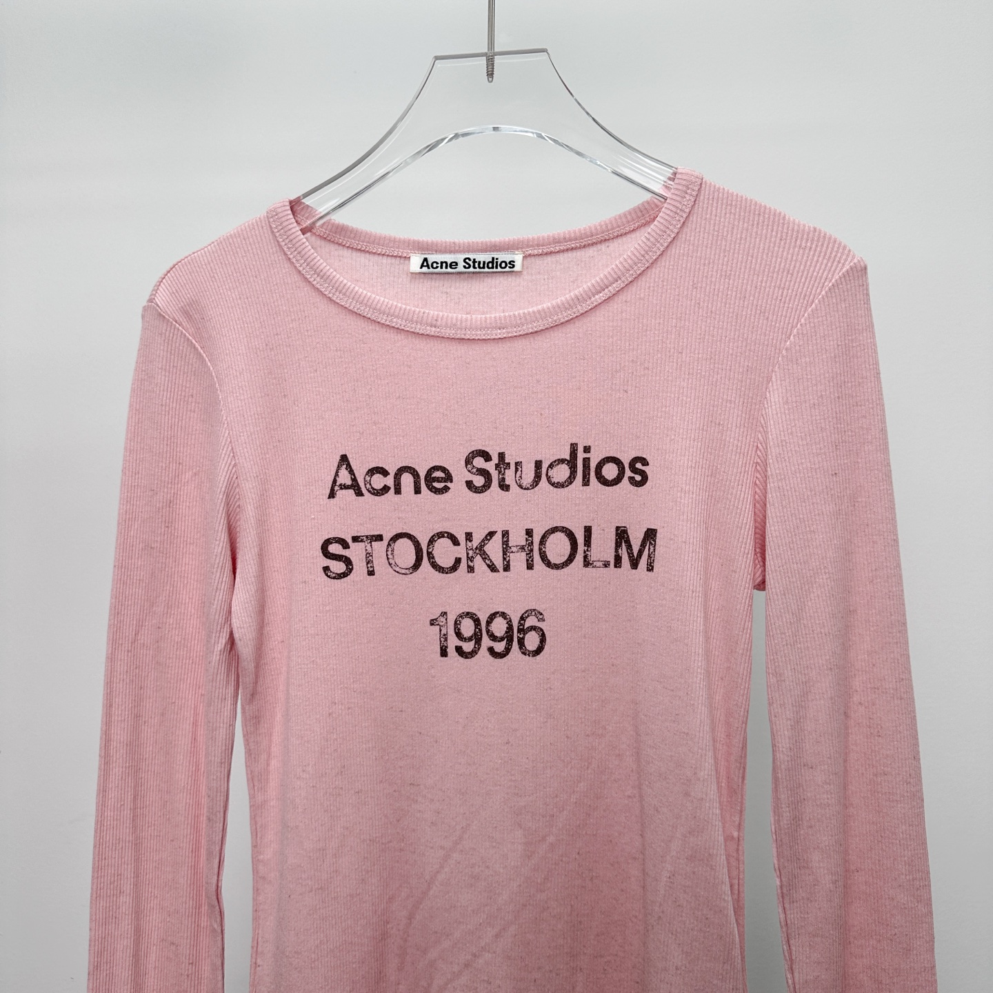 Acne ｜ 新款长袖打底，前后印花莫代尔亚麻面料，休闲时尚，尺码sml