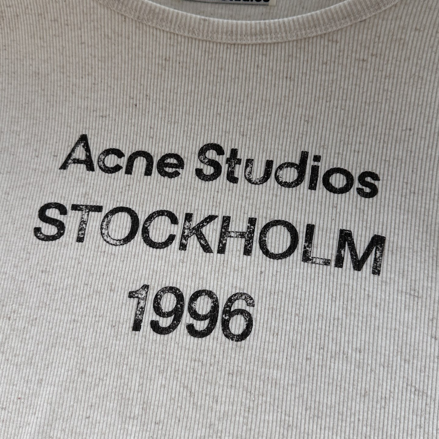 Acne ｜ 新款长袖打底，前后印花莫代尔亚麻面料，休闲时尚，尺码sml