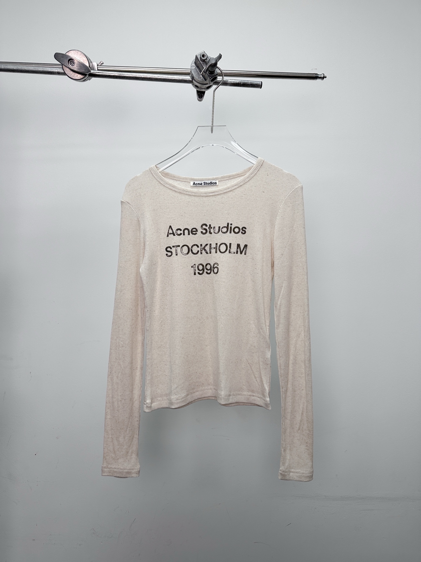 Acne ｜ 新款长袖打底，前后印花莫代尔亚麻面料，休闲时尚，尺码sml