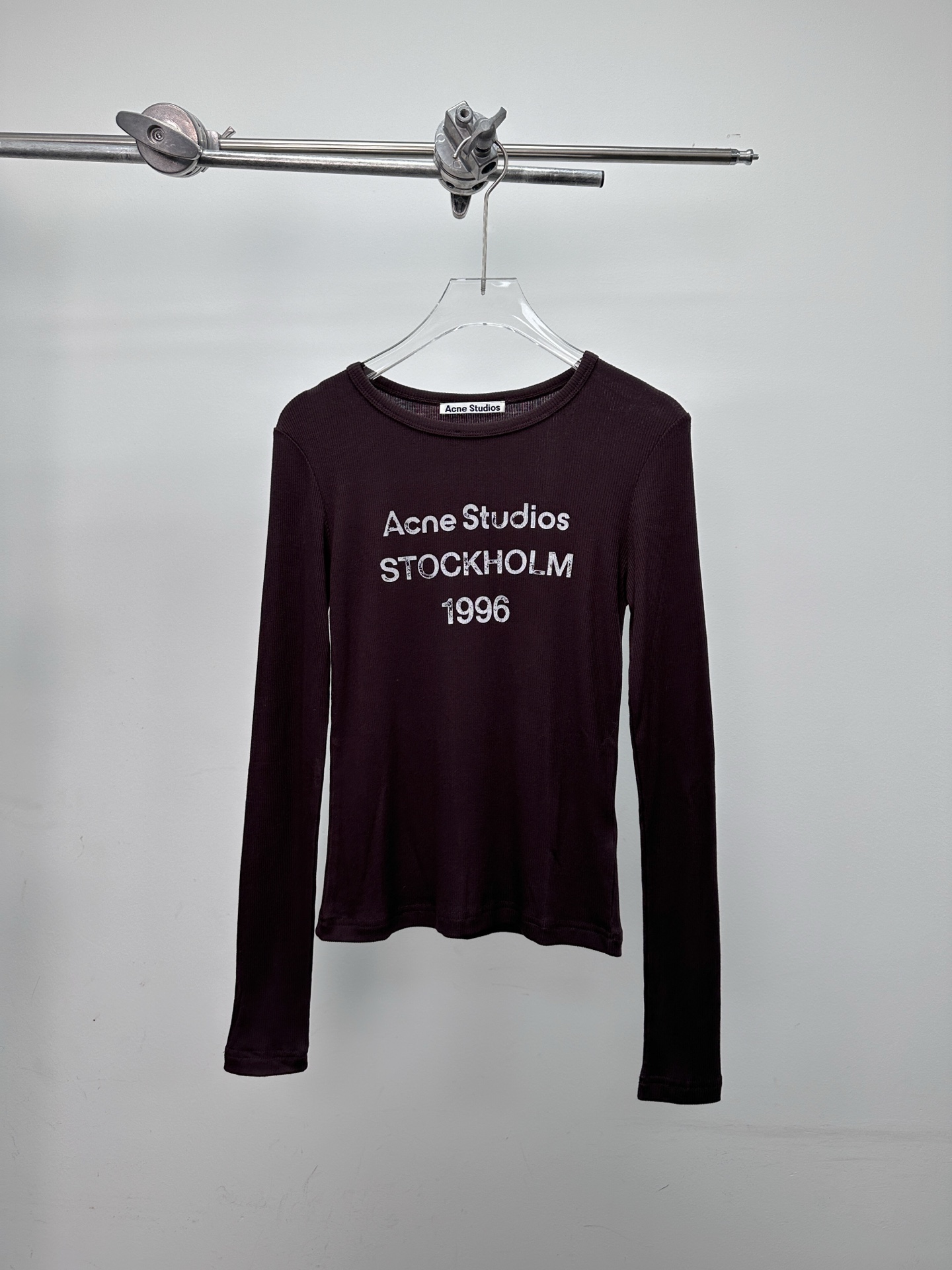 Acne ｜ 新款长袖打底，前后印花莫代尔亚麻面料，休闲时尚，尺码sml