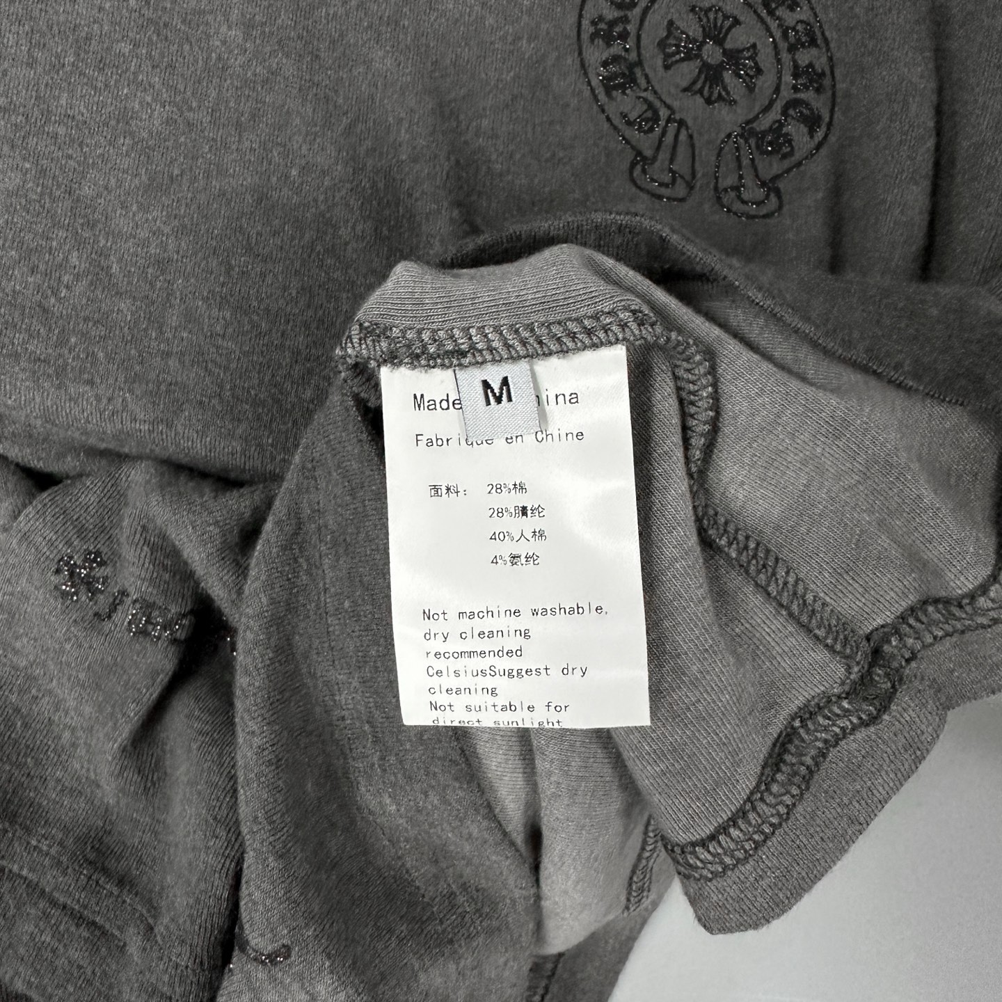 克罗心 ｜ 新款长袖打底，成衣洗水炒色工艺加5处印花，人棉混纺面料亲肤感超强，尺码sml