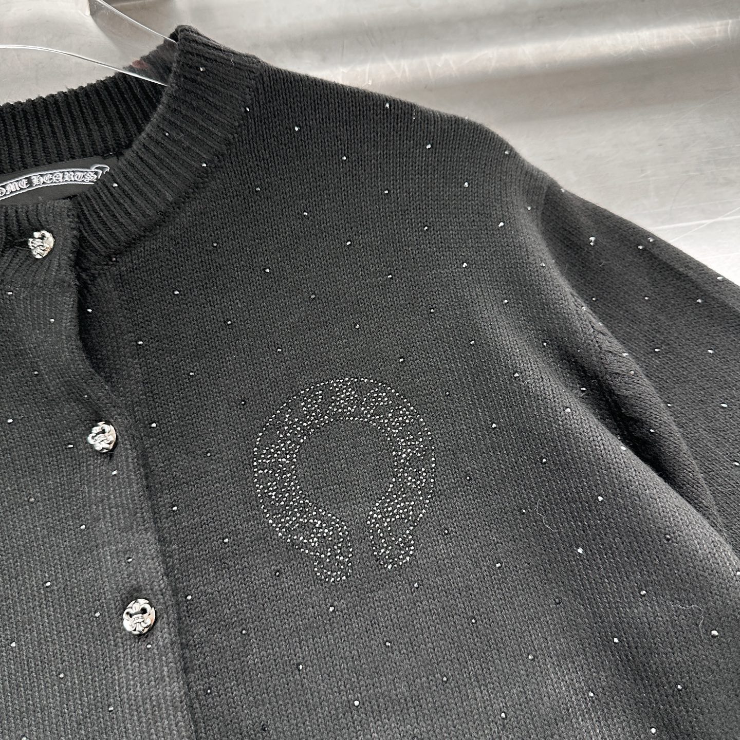 克罗心 ｜ 新款羊毛开衫，成衣烫钻工艺，羊毛混纺面料，休闲时尚，尺码sml