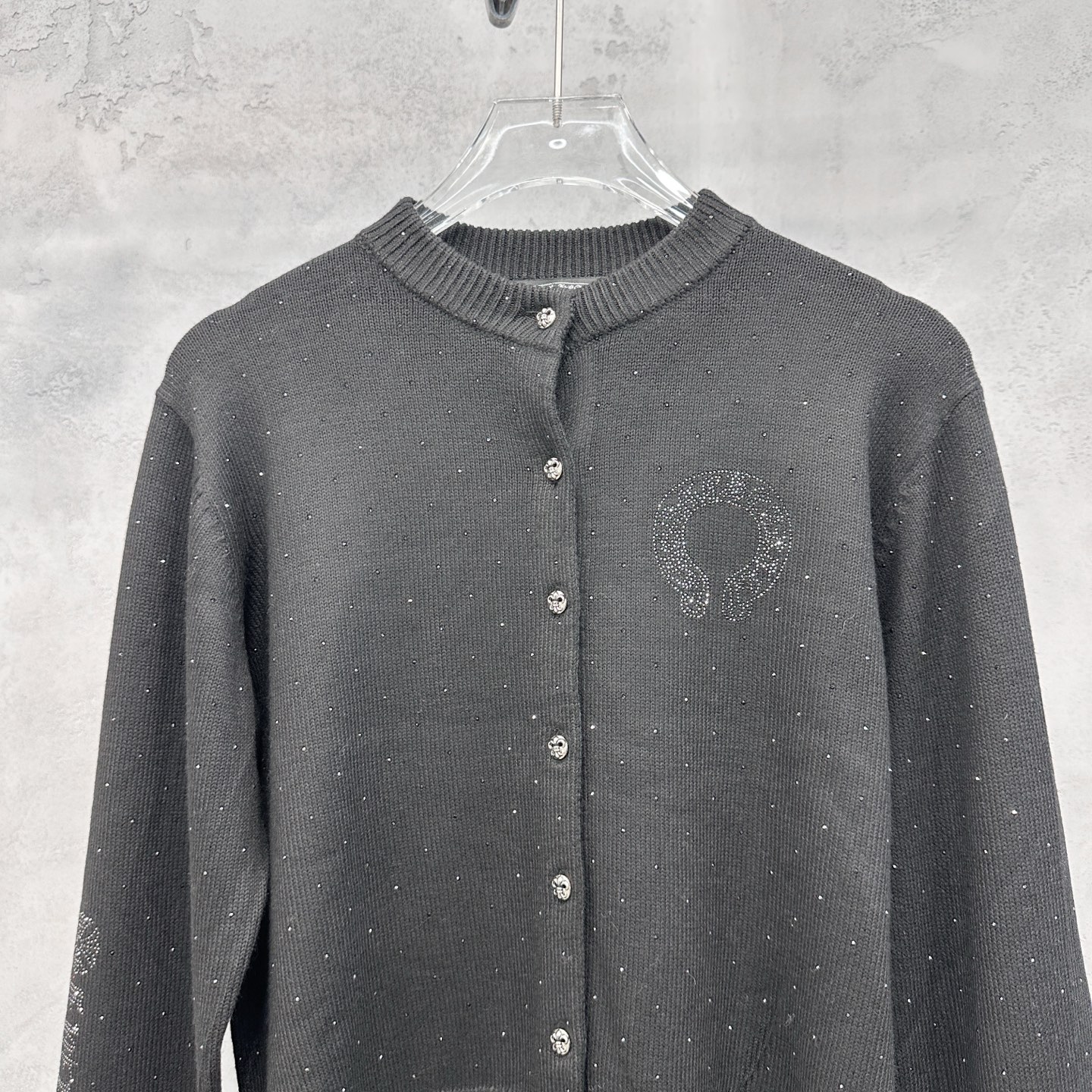 克罗心 ｜ 新款羊毛开衫，成衣烫钻工艺，羊毛混纺面料，休闲时尚，尺码sml