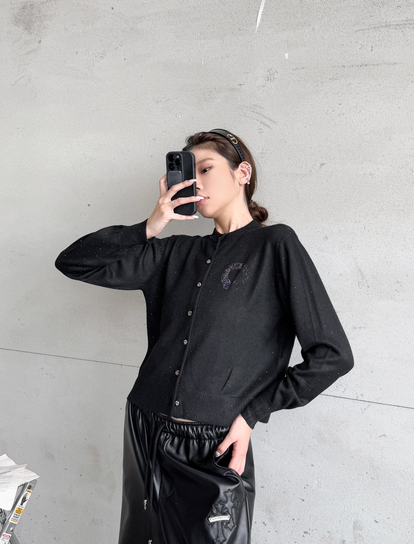 克罗心 ｜ 新款羊毛开衫，成衣烫钻工艺，羊毛混纺面料，休闲时尚，尺码sml