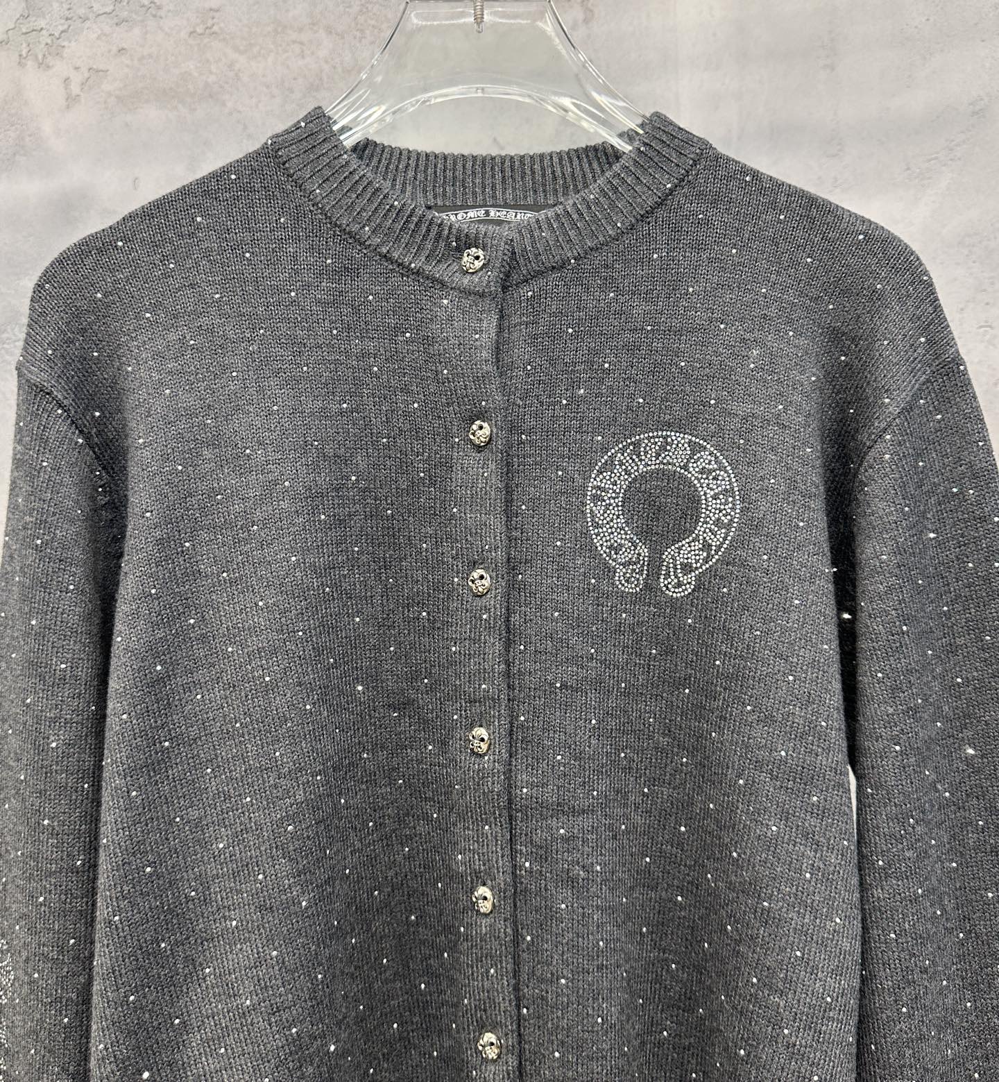 克罗心 ｜ 新款羊毛开衫，成衣烫钻工艺，羊毛混纺面料，休闲时尚，尺码sml