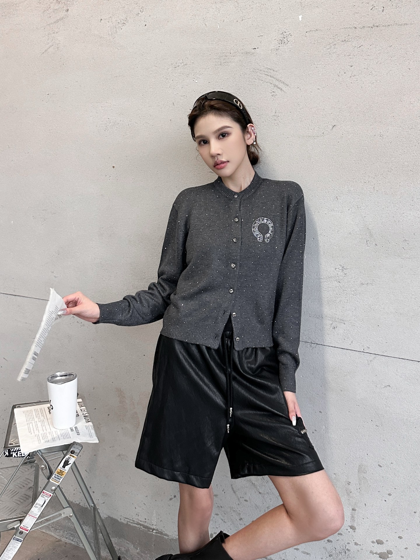 克罗心 ｜ 新款羊毛开衫，成衣烫钻工艺，羊毛混纺面料，休闲时尚，尺码sml