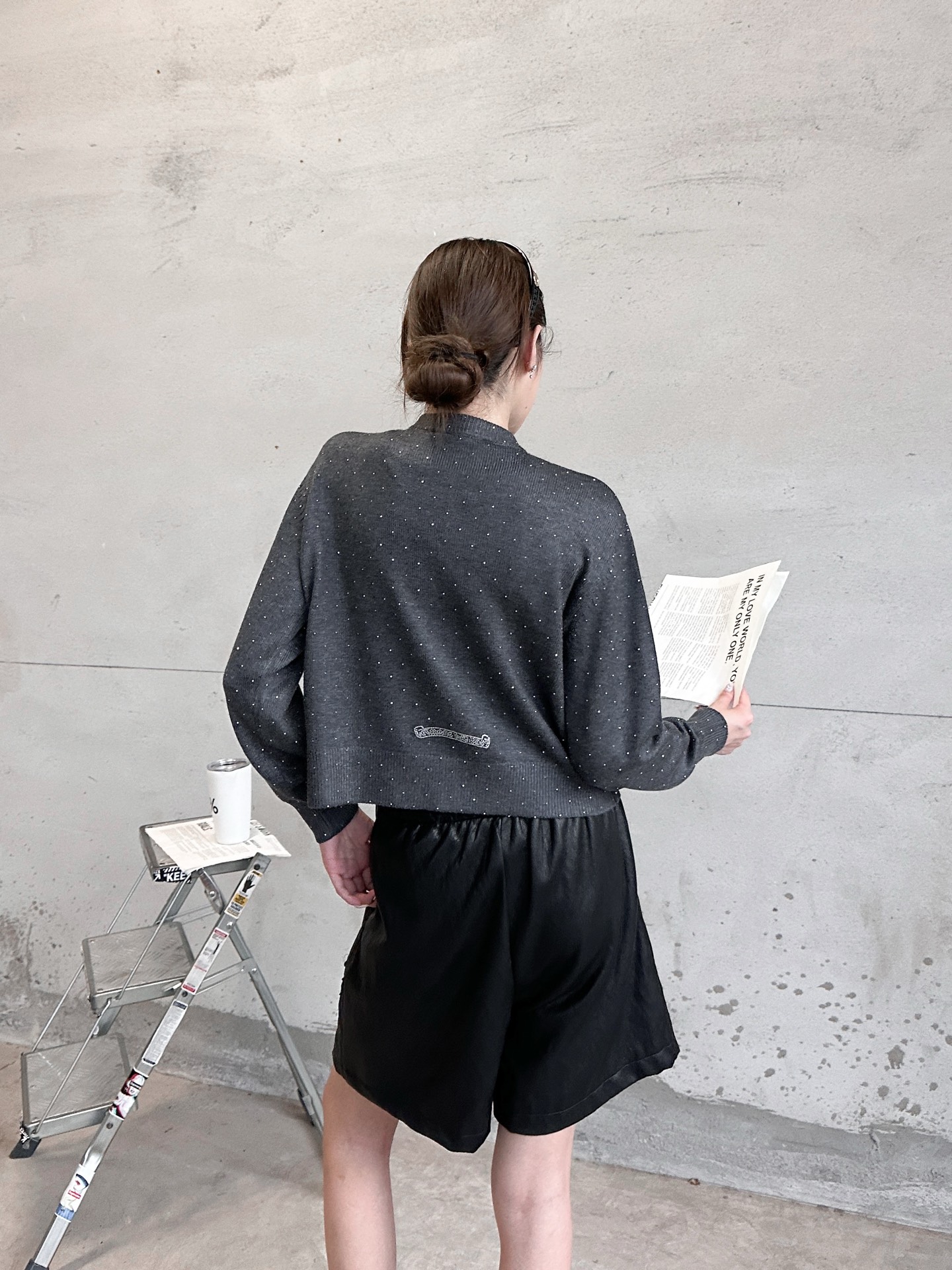 克罗心 ｜ 新款羊毛开衫，成衣烫钻工艺，羊毛混纺面料，休闲时尚，尺码sml