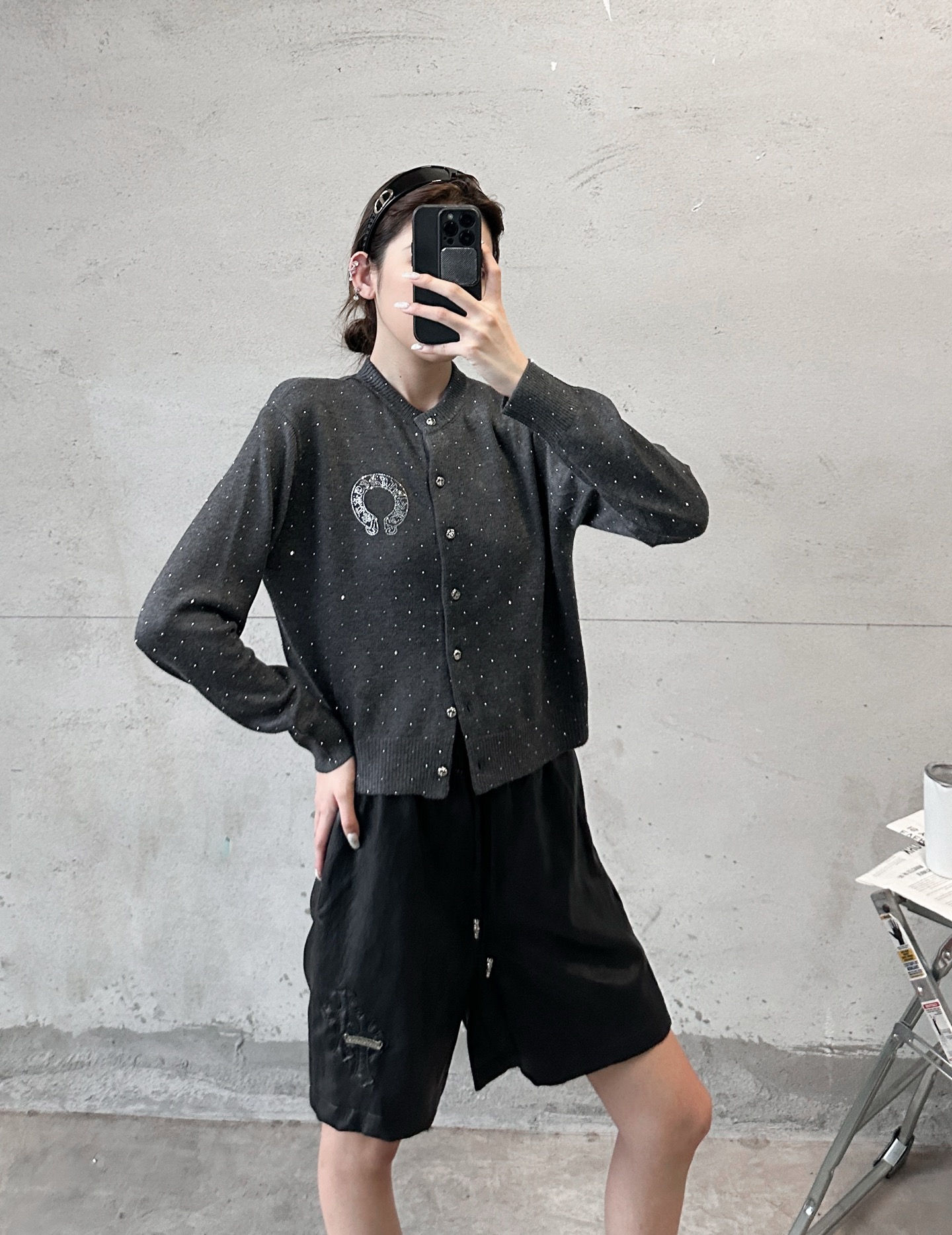 克罗心 ｜ 新款羊毛开衫，成衣烫钻工艺，羊毛混纺面料，休闲时尚，尺码sml