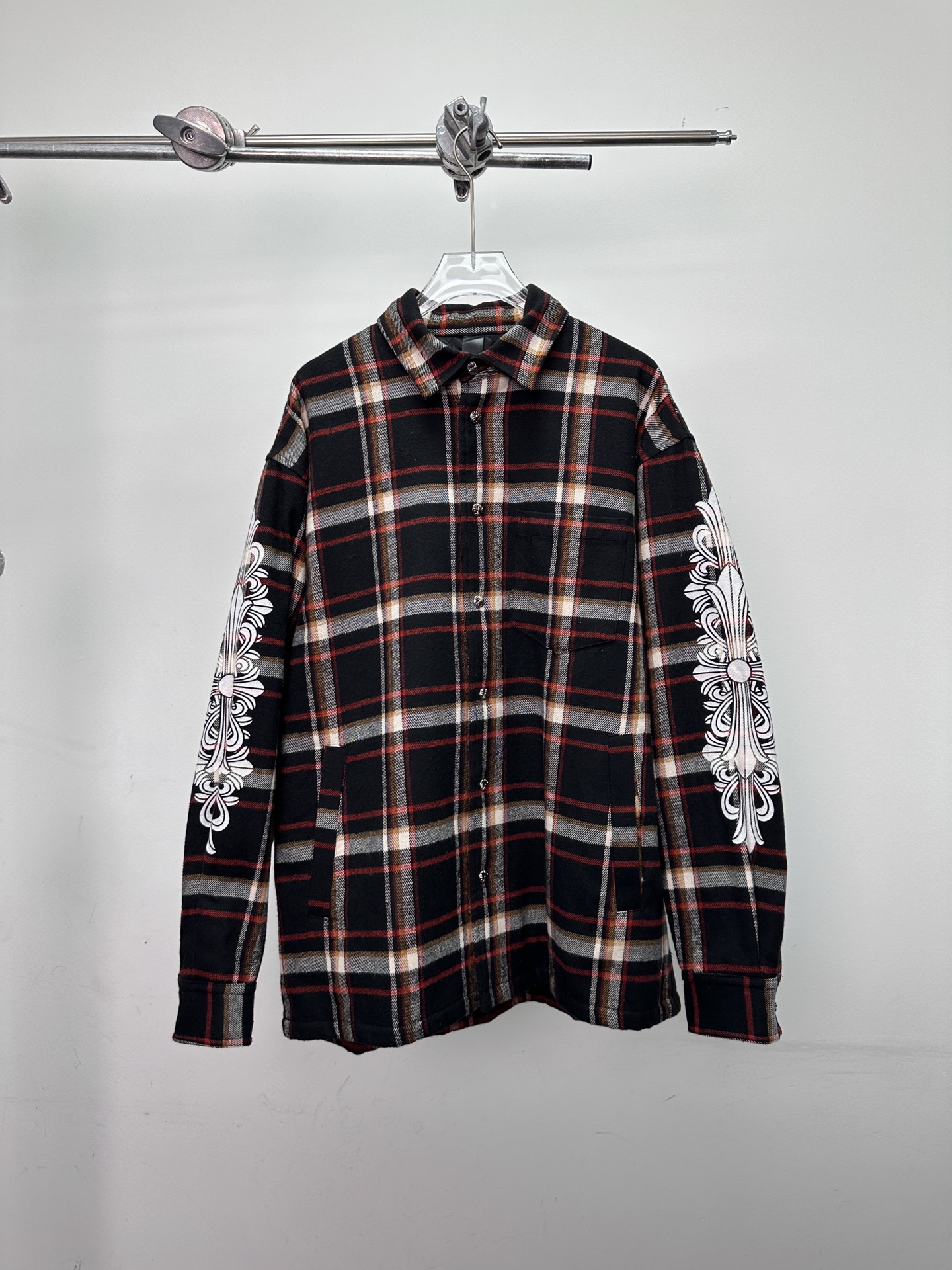 克罗心 ｜ 新款棉衬衣，成衣洗水印花工艺，休闲时尚全棉格子面料，男女同款，尺码sml