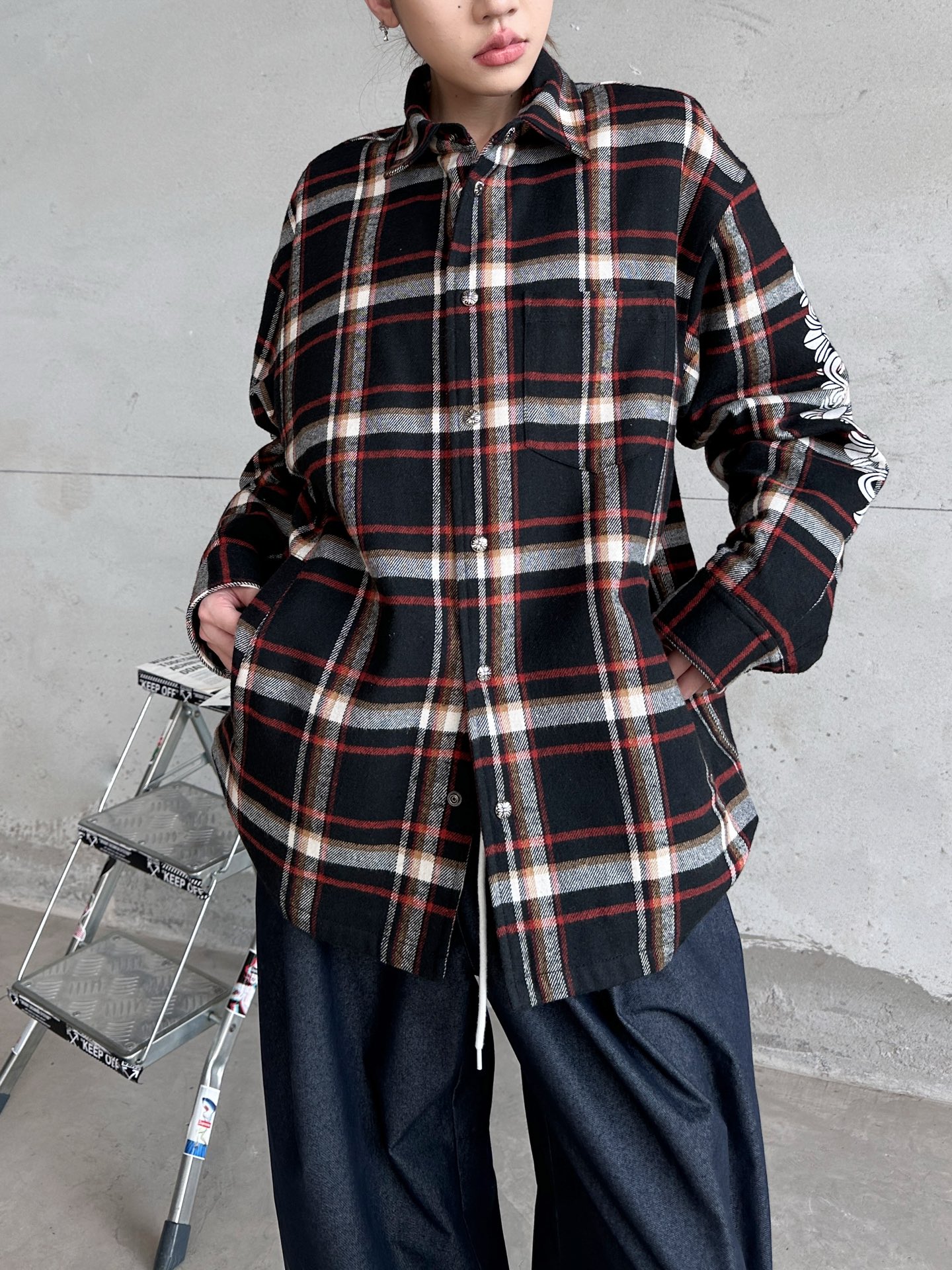 克罗心 ｜ 新款棉衬衣，成衣洗水印花工艺，休闲时尚全棉格子面料，男女同款，尺码sml