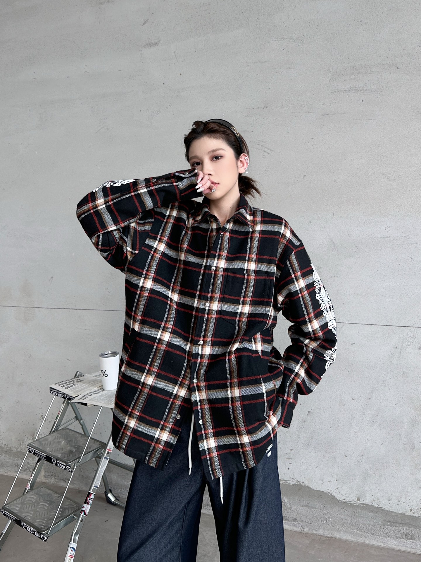 克罗心 ｜ 新款棉衬衣，成衣洗水印花工艺，休闲时尚全棉格子面料，男女同款，尺码sml