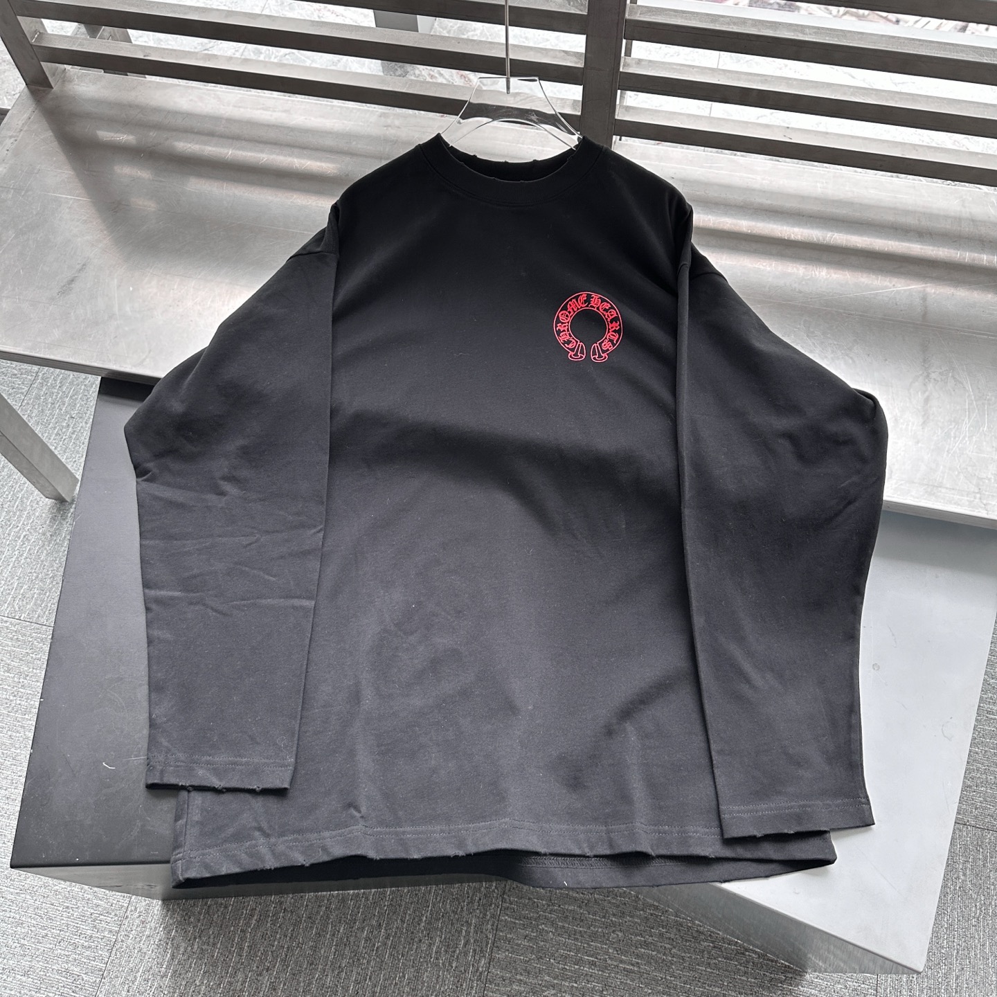 克罗心 ｜ 新款长袖t，成衣洗水吊磨工艺加多处印花，男女同款，尺码sml