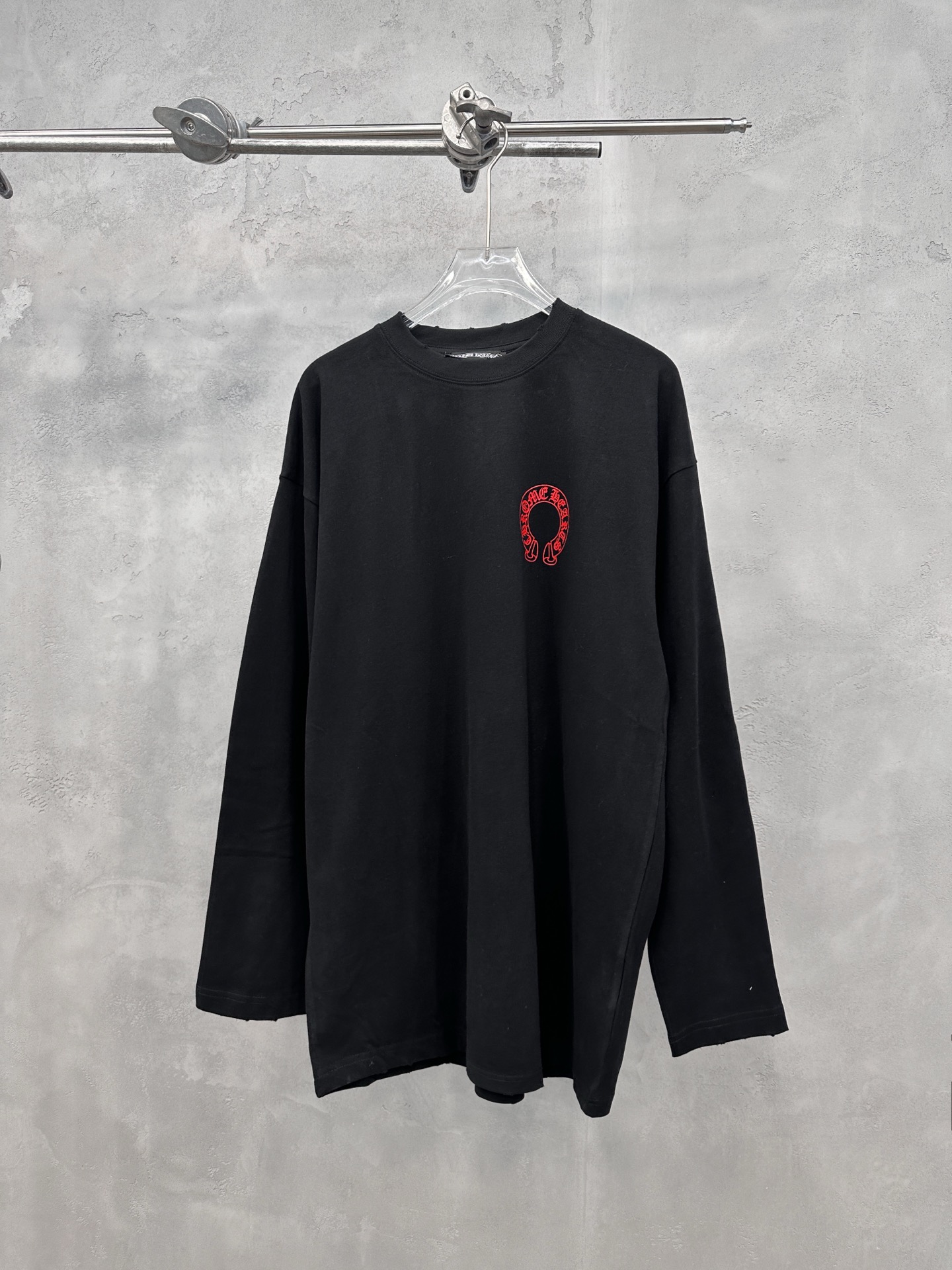 克罗心 ｜ 新款长袖t，成衣洗水吊磨工艺加多处印花，男女同款，尺码sml