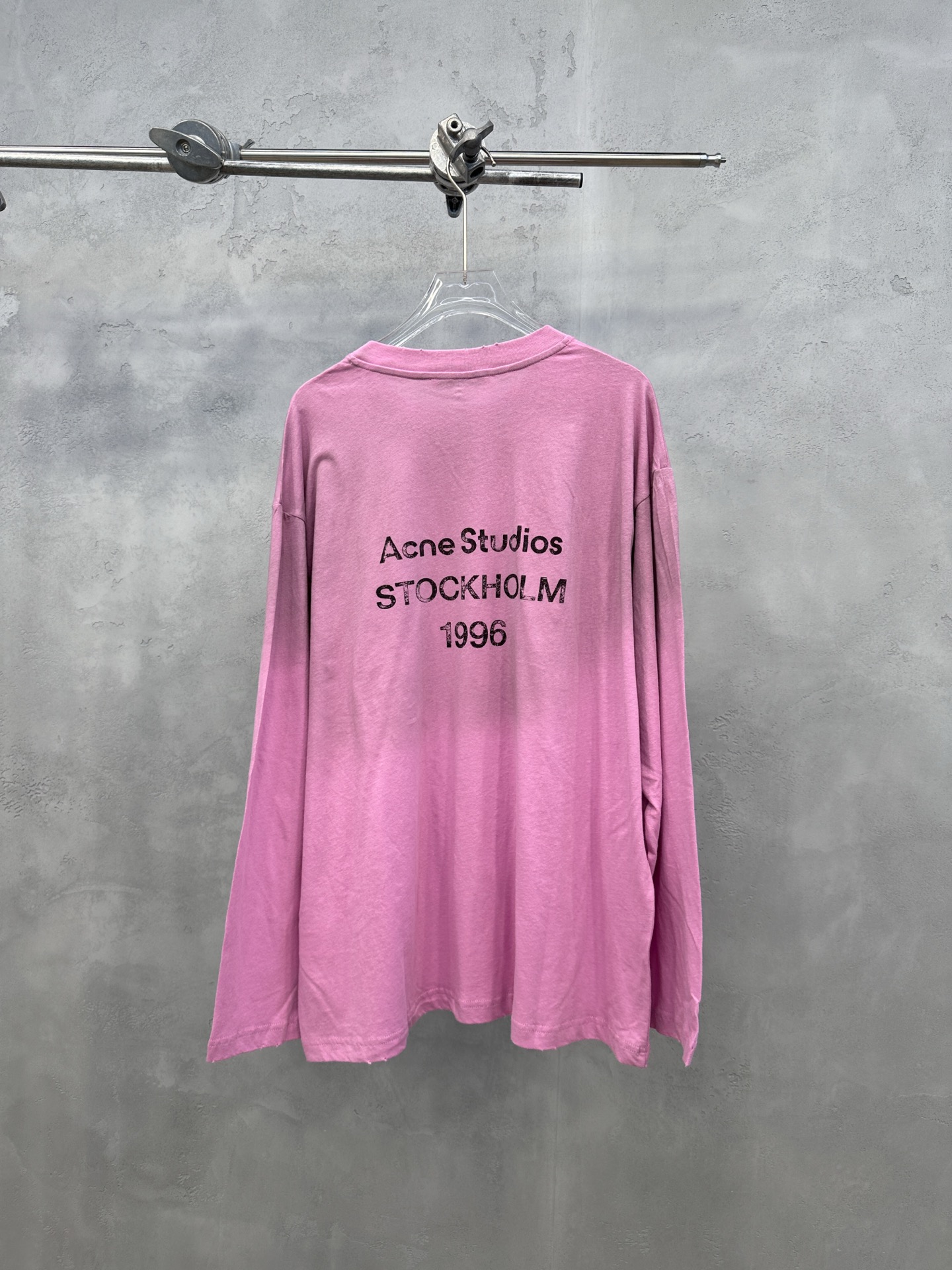 Acne ｜ 新款长袖t，成衣洗水喷色吊磨工艺加印花，日本进口亚麻棉面料，男女同款，尺码sml