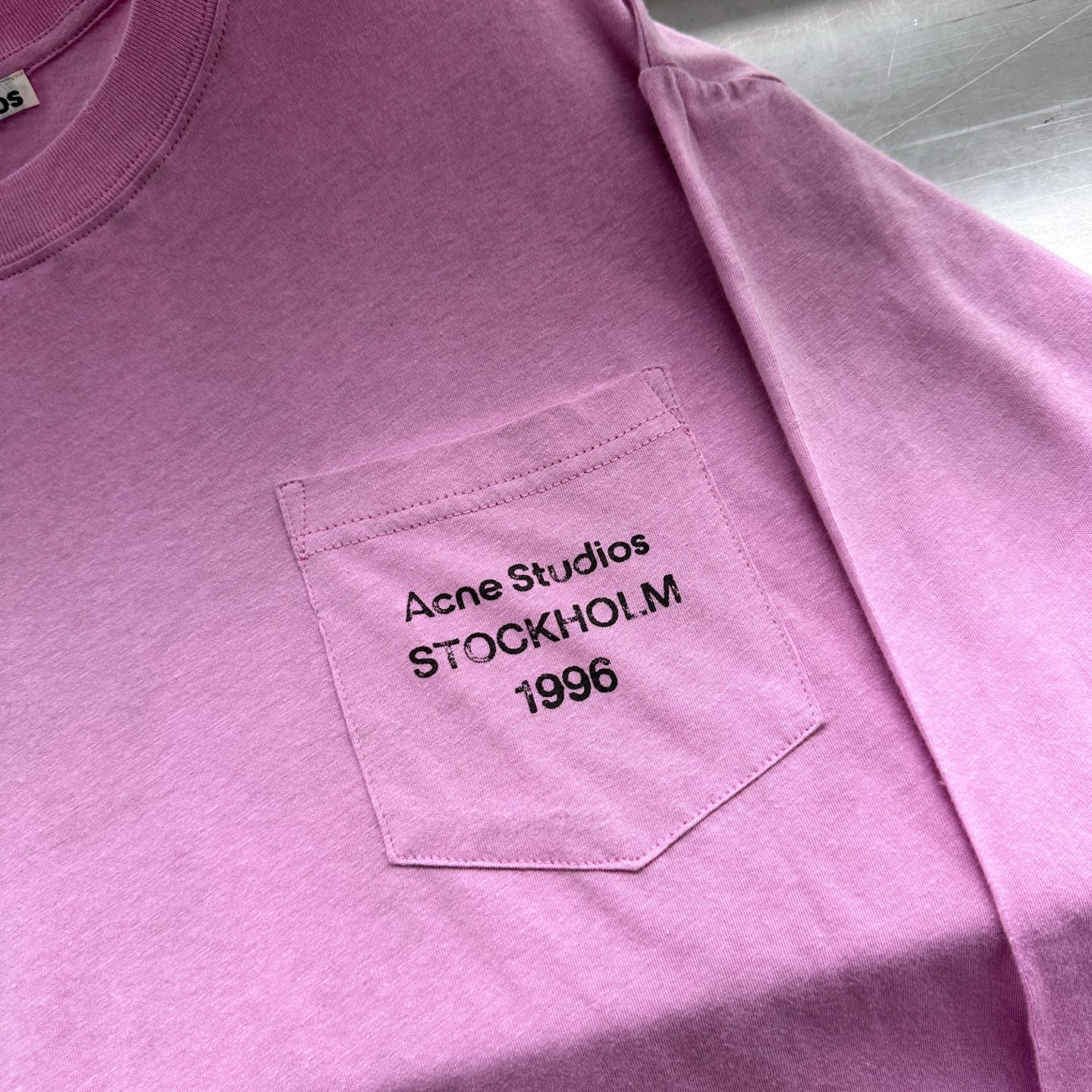 Acne ｜ 新款长袖t，成衣洗水喷色吊磨工艺加印花，日本进口亚麻棉面料，男女同款，尺码sml