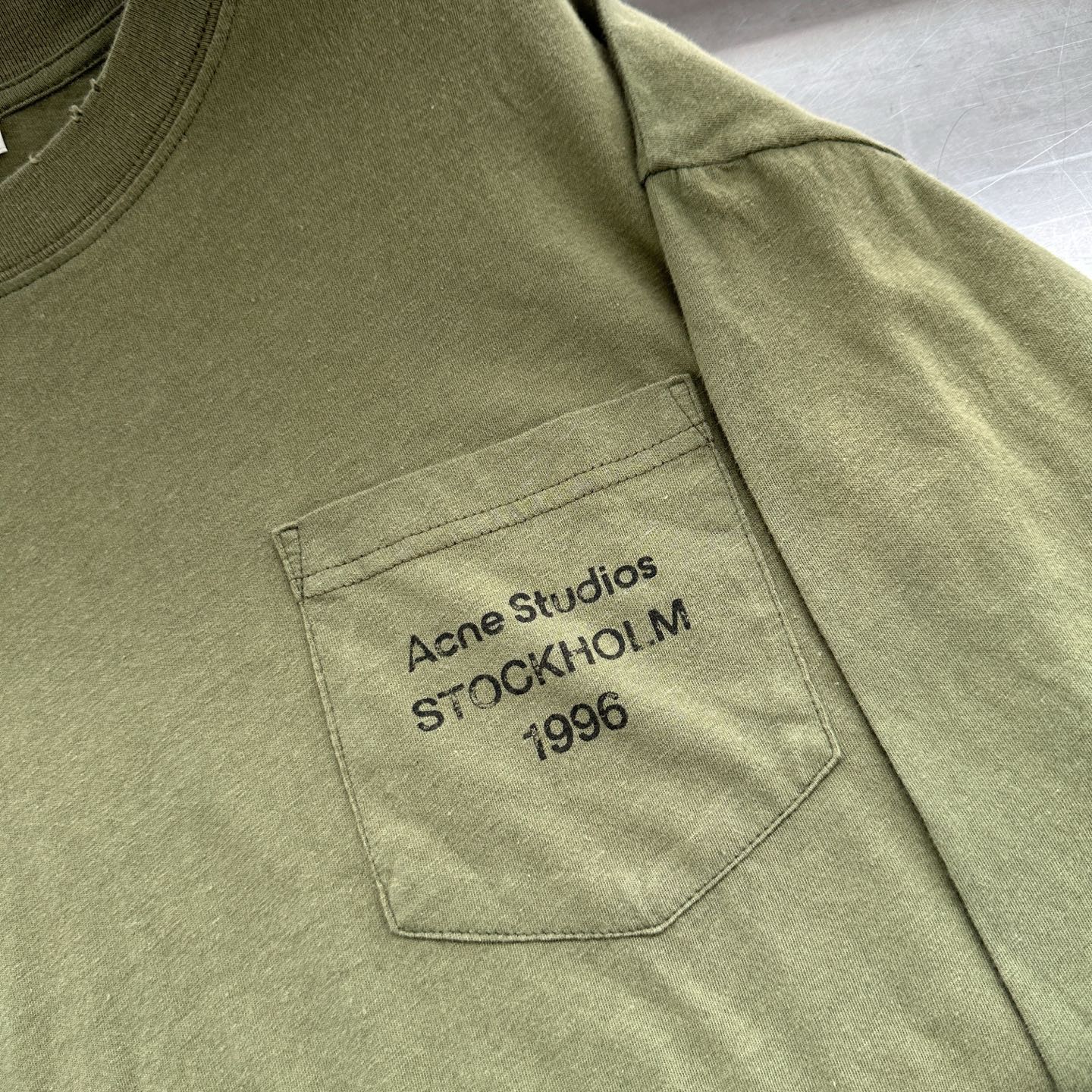 Acne ｜ 新款长袖t，成衣洗水喷色吊磨工艺加印花，日本进口亚麻棉面料，男女同款，尺码sml