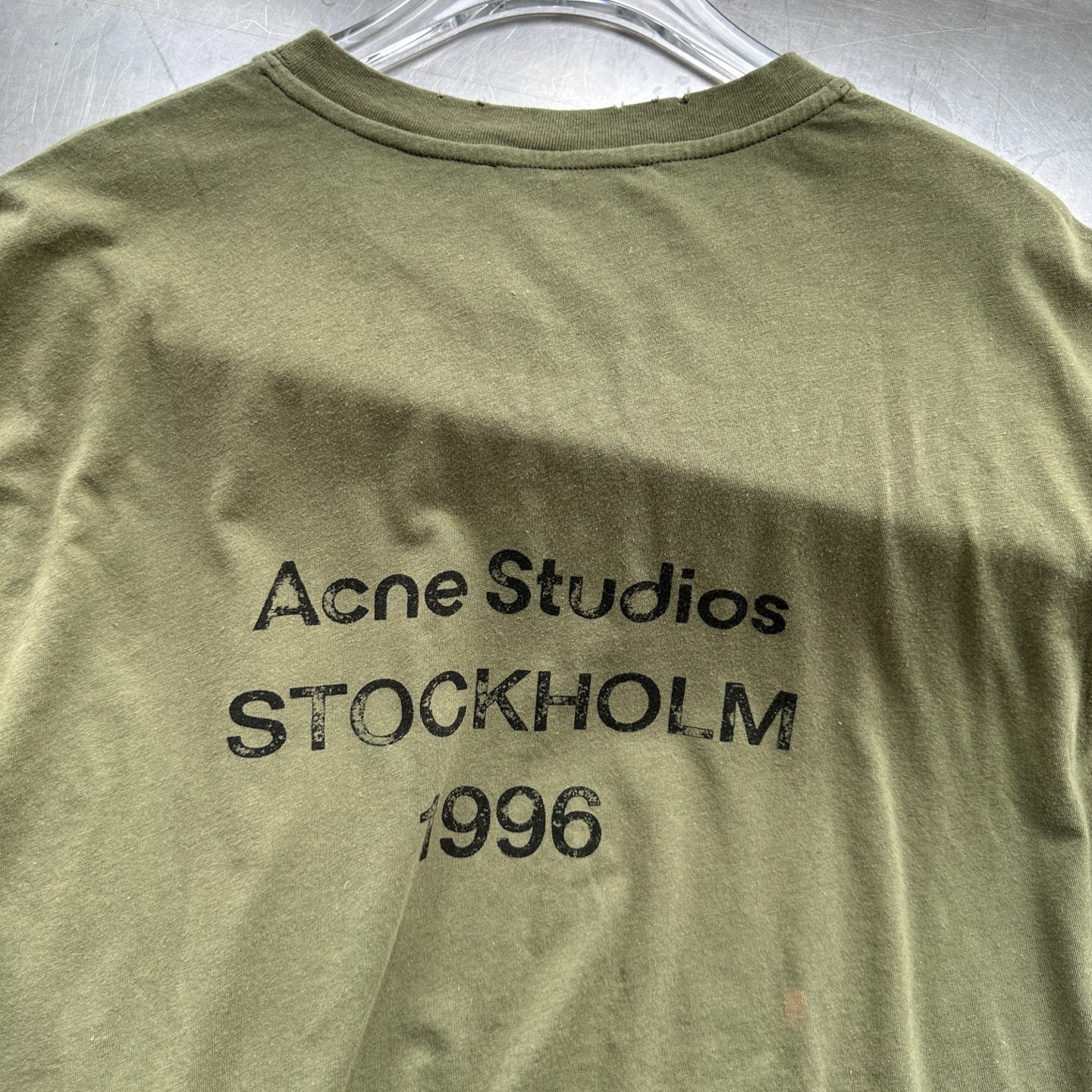 Acne ｜ 新款长袖t，成衣洗水喷色吊磨工艺加印花，日本进口亚麻棉面料，男女同款，尺码sml