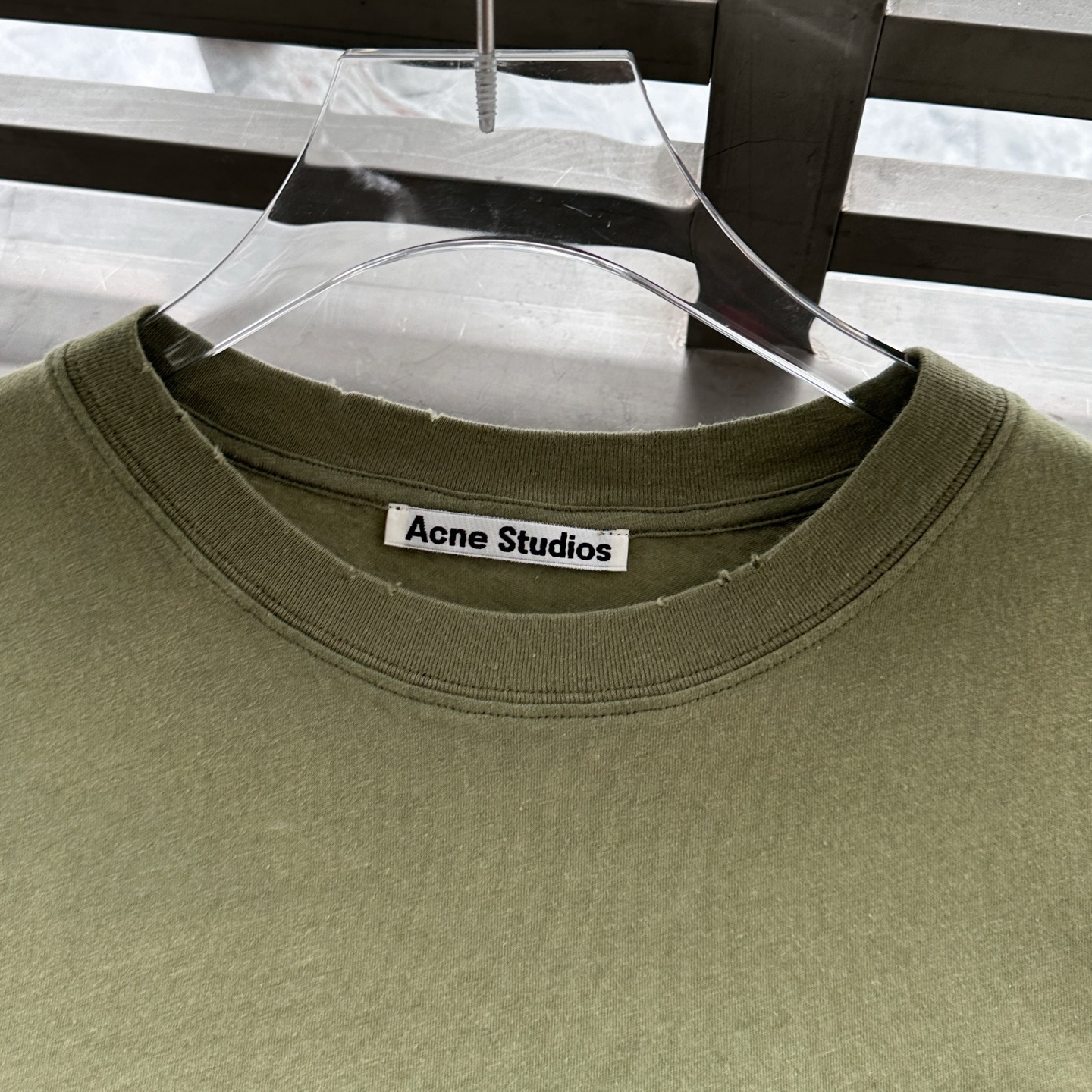 Acne ｜ 新款长袖t，成衣洗水喷色吊磨工艺加印花，日本进口亚麻棉面料，男女同款，尺码sml