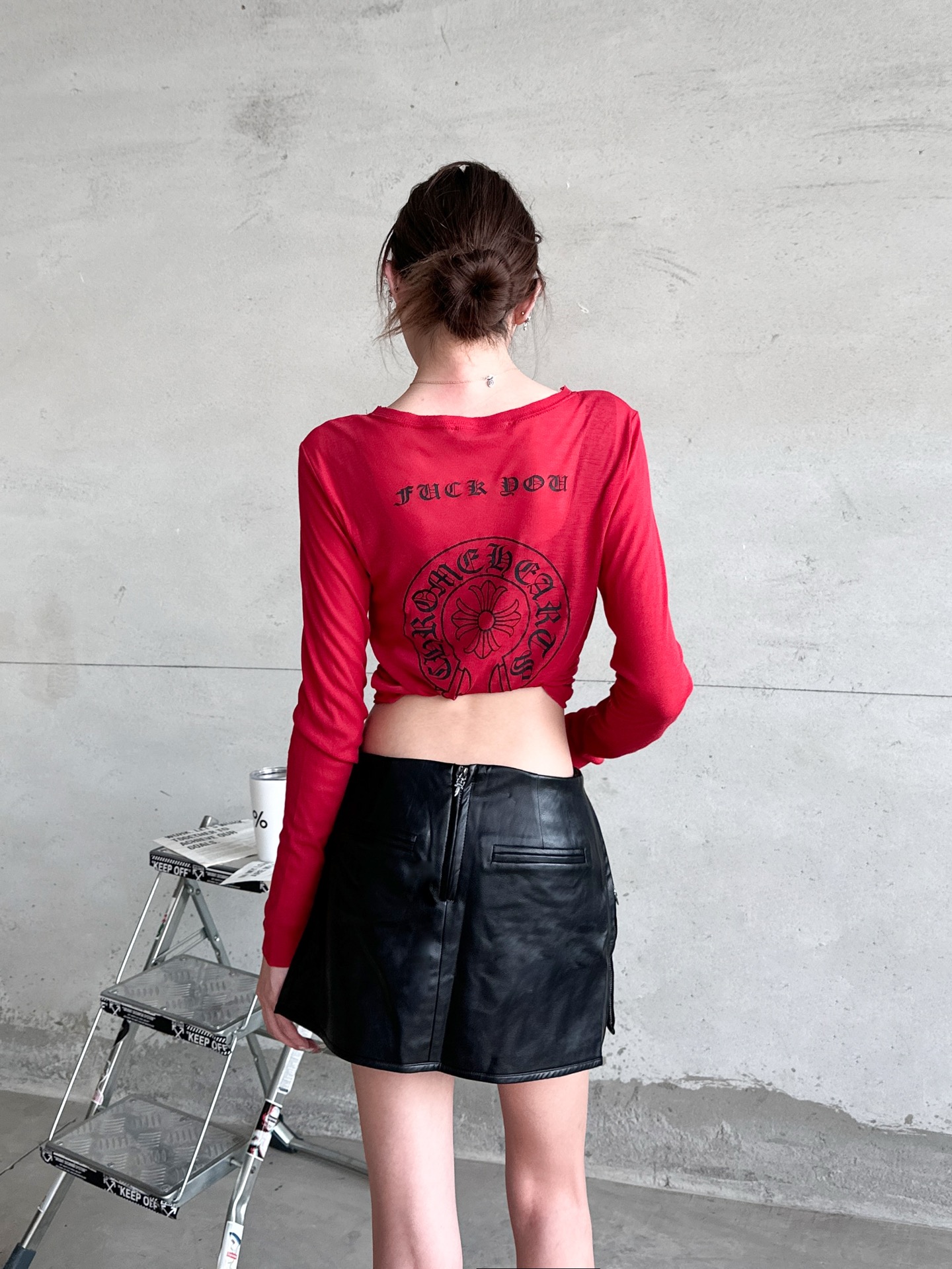 🌾克罗心 ｜ 新款pu短裙裤，经典刺绣标手工刺绣十字标，pu环保面料，短裙裤设计，休闲时尚，尺码sml