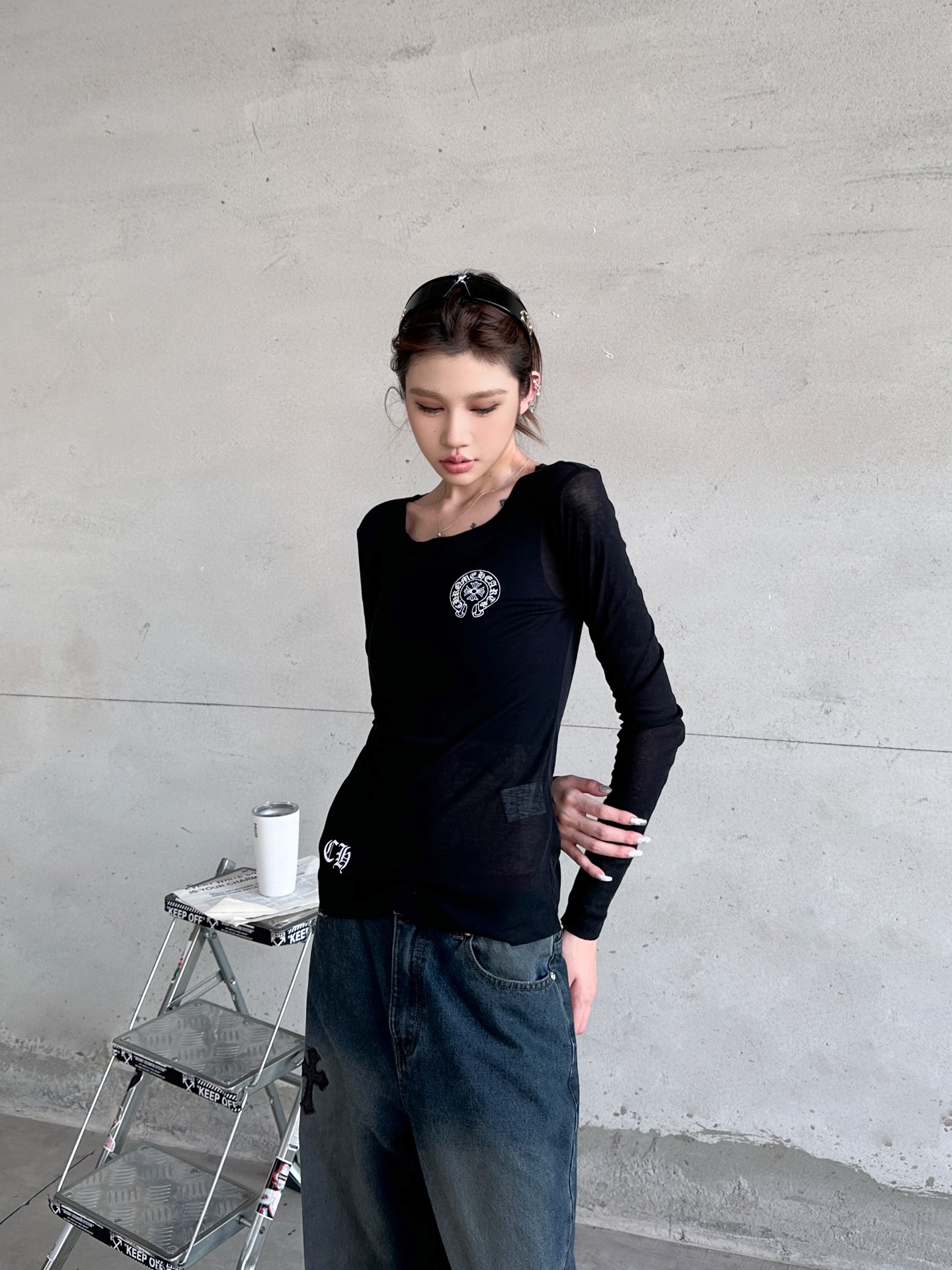 🌾克罗心 ｜ 新款长袖打底，日本进口100%高粘棉，多处印花工艺，特殊面料加持高级感强，尺码sml