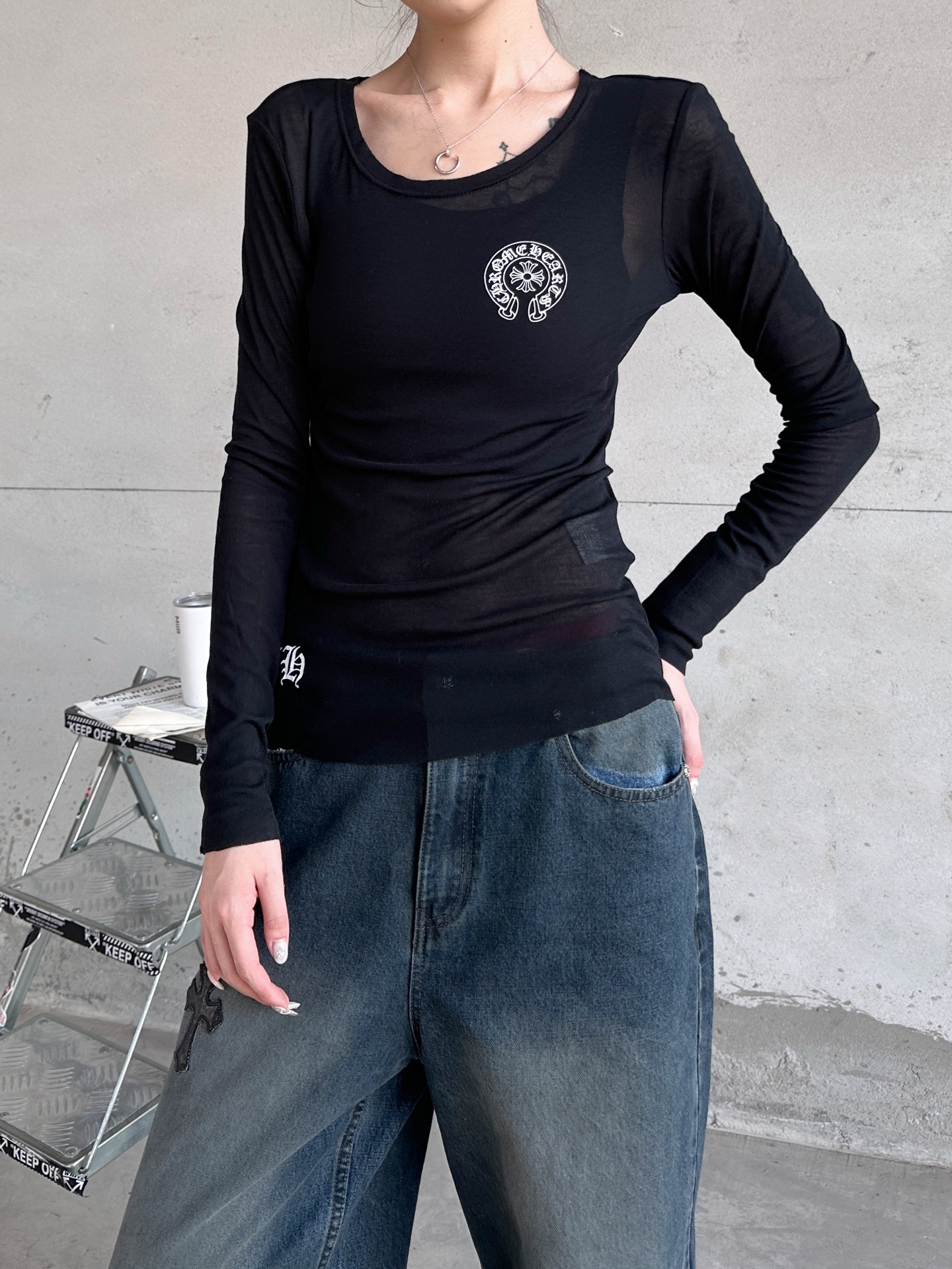 🌾克罗心 ｜ 新款长袖打底，日本进口100%高粘棉，多处印花工艺，特殊面料加持高级感强，尺码sml