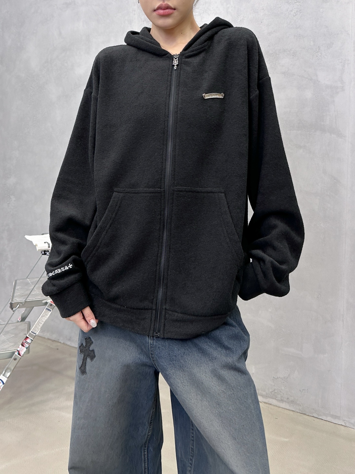 🌾克罗心 ｜ 新款摇粒绒开衫，经典刺绣标工艺，进口高密保暖摇粒绒开衫，男女同款，尺码sml