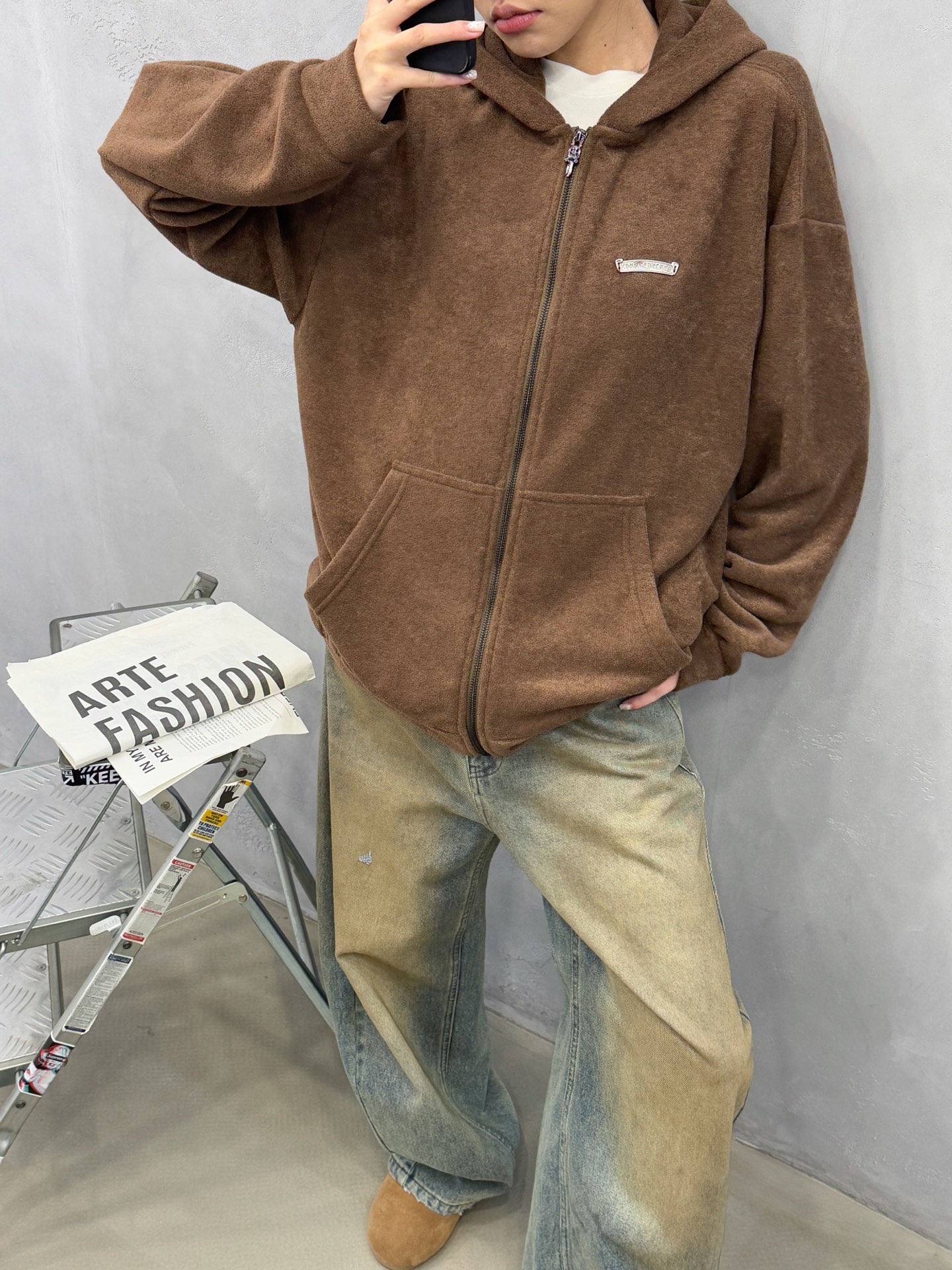 🌾克罗心 ｜ 新款摇粒绒开衫，经典刺绣标工艺，进口高密保暖摇粒绒开衫，男女同款，尺码sml