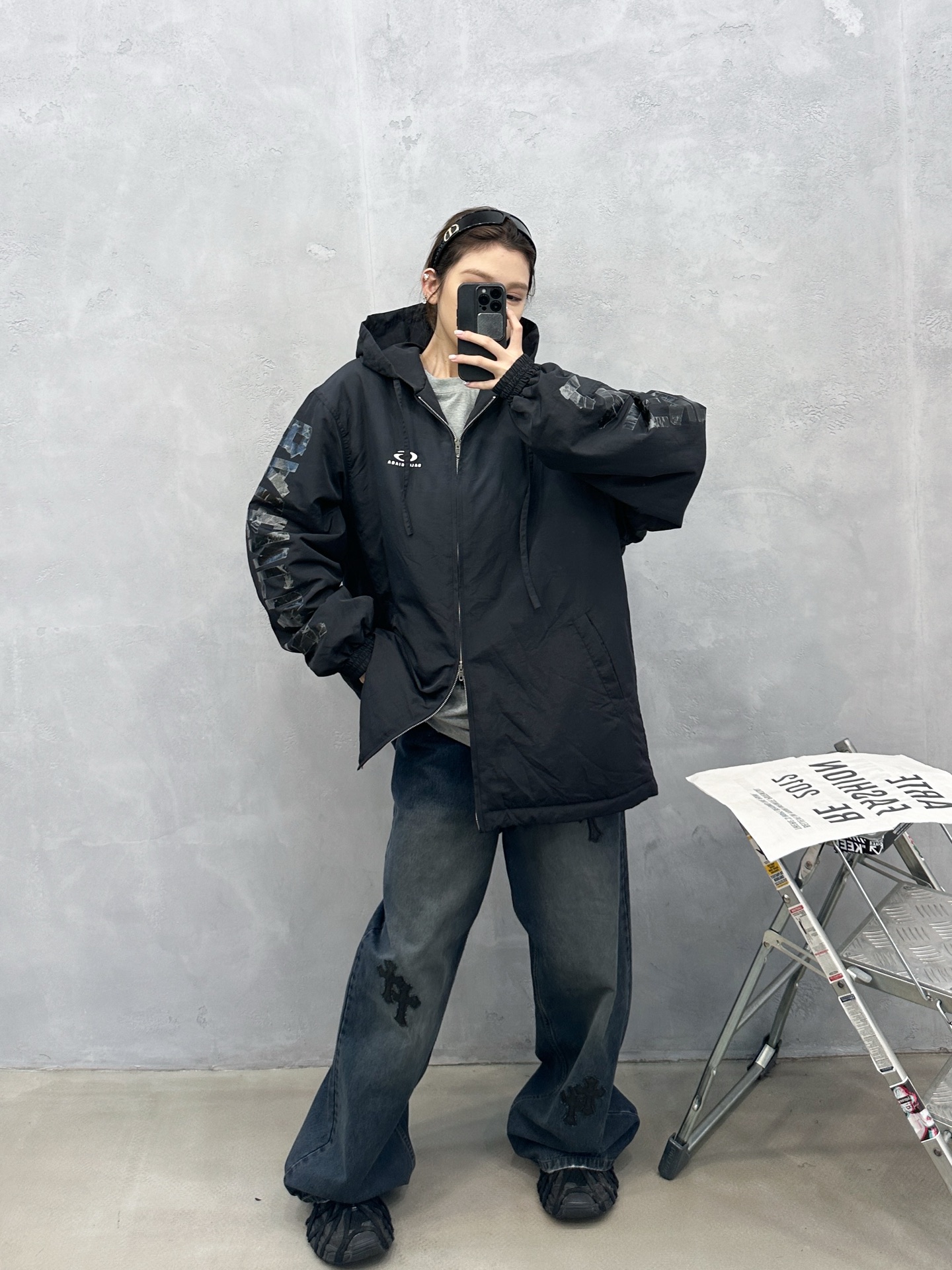 🌾巴黎 ｜ 新款棉服外套，成衣洗水胶布印花工艺，男女同款，尺码sml