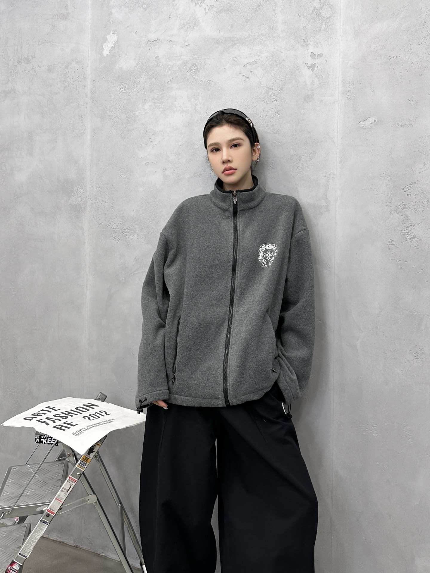 🌾克罗心 ｜ 新款摇粒绒开衫，经典刺绣标，高密保暖摇粒绒面料，休闲时尚，男女同款，尺码sml