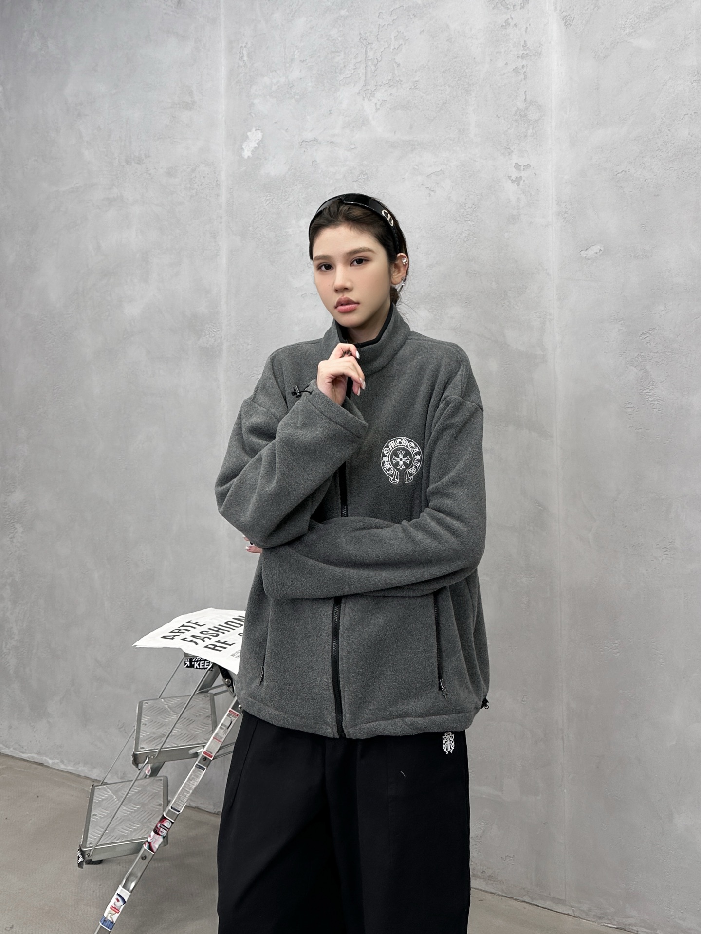 🌾克罗心 ｜ 新款摇粒绒开衫，经典刺绣标，高密保暖摇粒绒面料，休闲时尚，男女同款，尺码sml