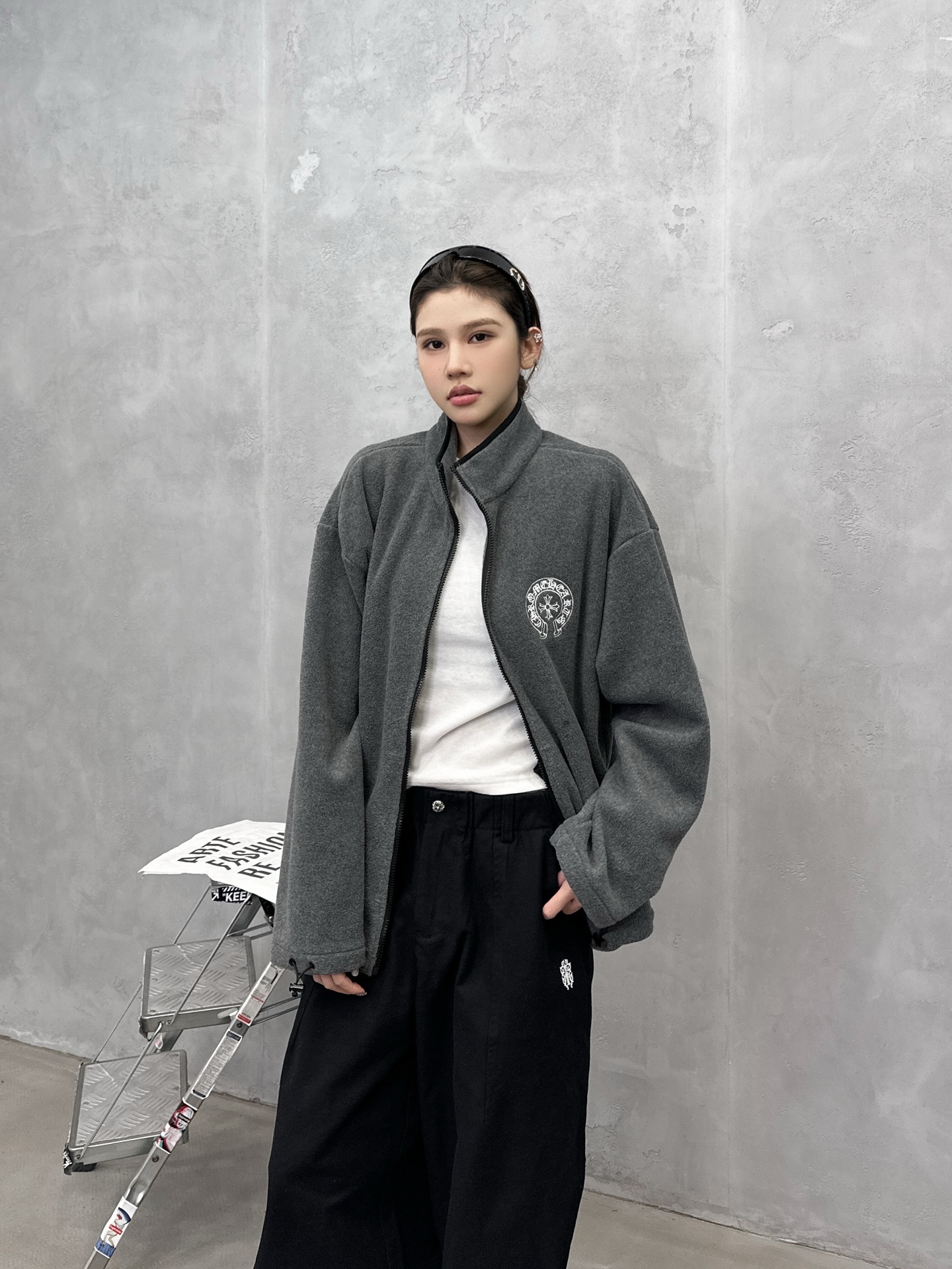 🌾克罗心 ｜ 新款摇粒绒开衫，经典刺绣标，高密保暖摇粒绒面料，休闲时尚，男女同款，尺码sml