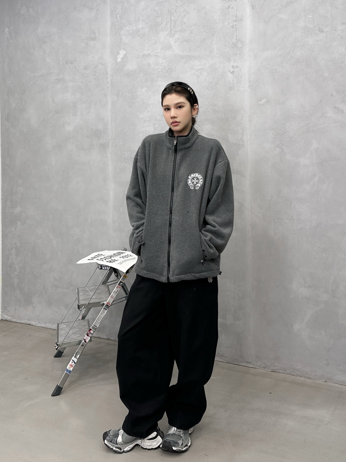 🌾克罗心 ｜ 新款摇粒绒开衫，经典刺绣标，高密保暖摇粒绒面料，休闲时尚，男女同款，尺码sml