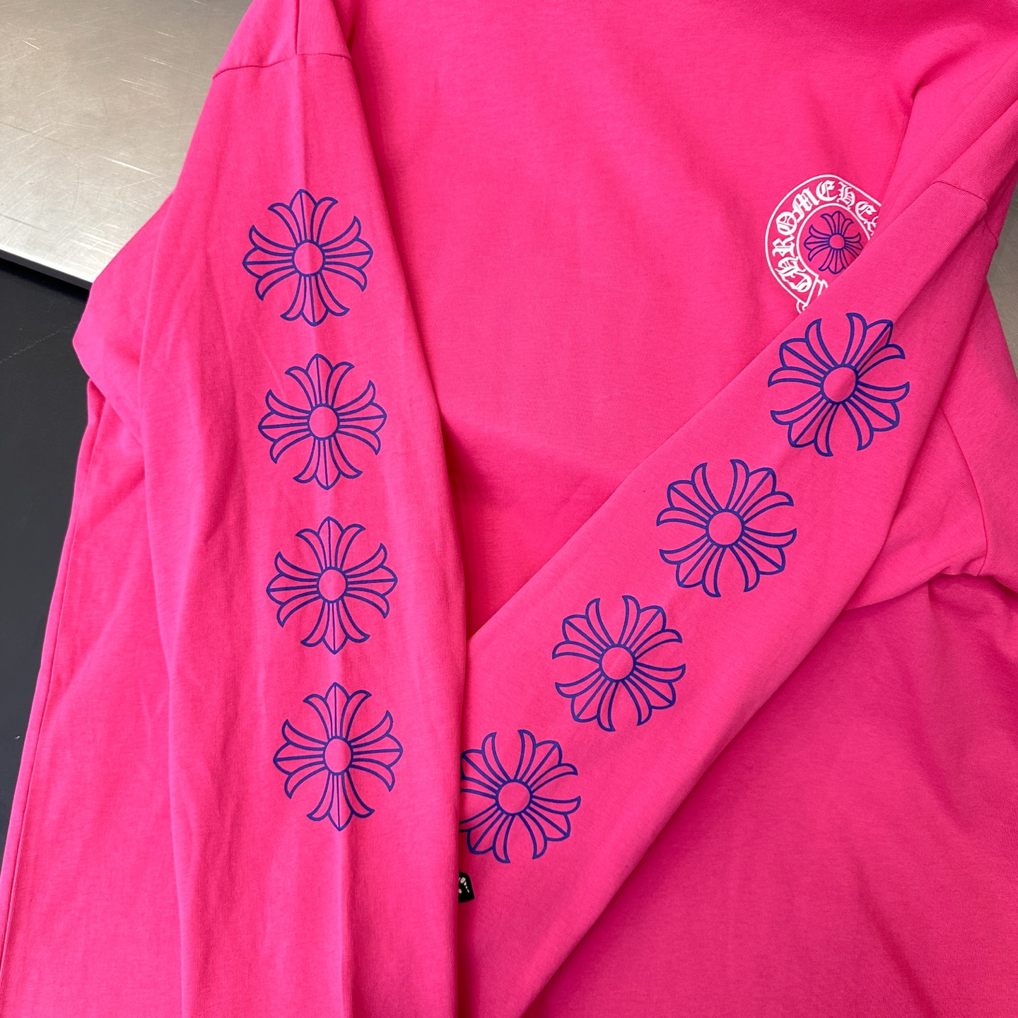 🌾克罗心 ｜ 新款长袖t，成衣洗水加5处印花工艺，男女同款，尺码sml