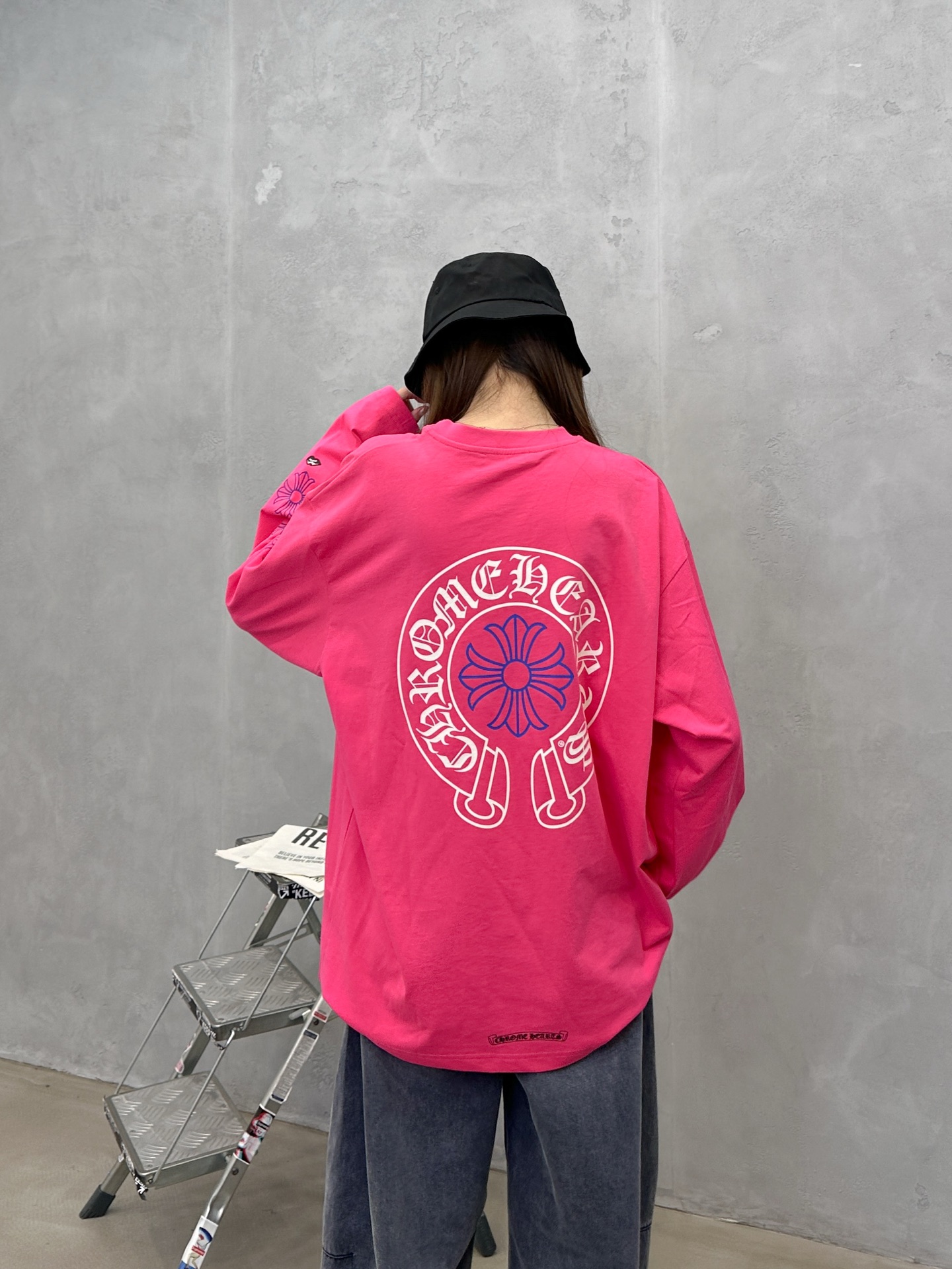 🌾克罗心 ｜ 新款长袖t，成衣洗水加5处印花工艺，男女同款，尺码sml