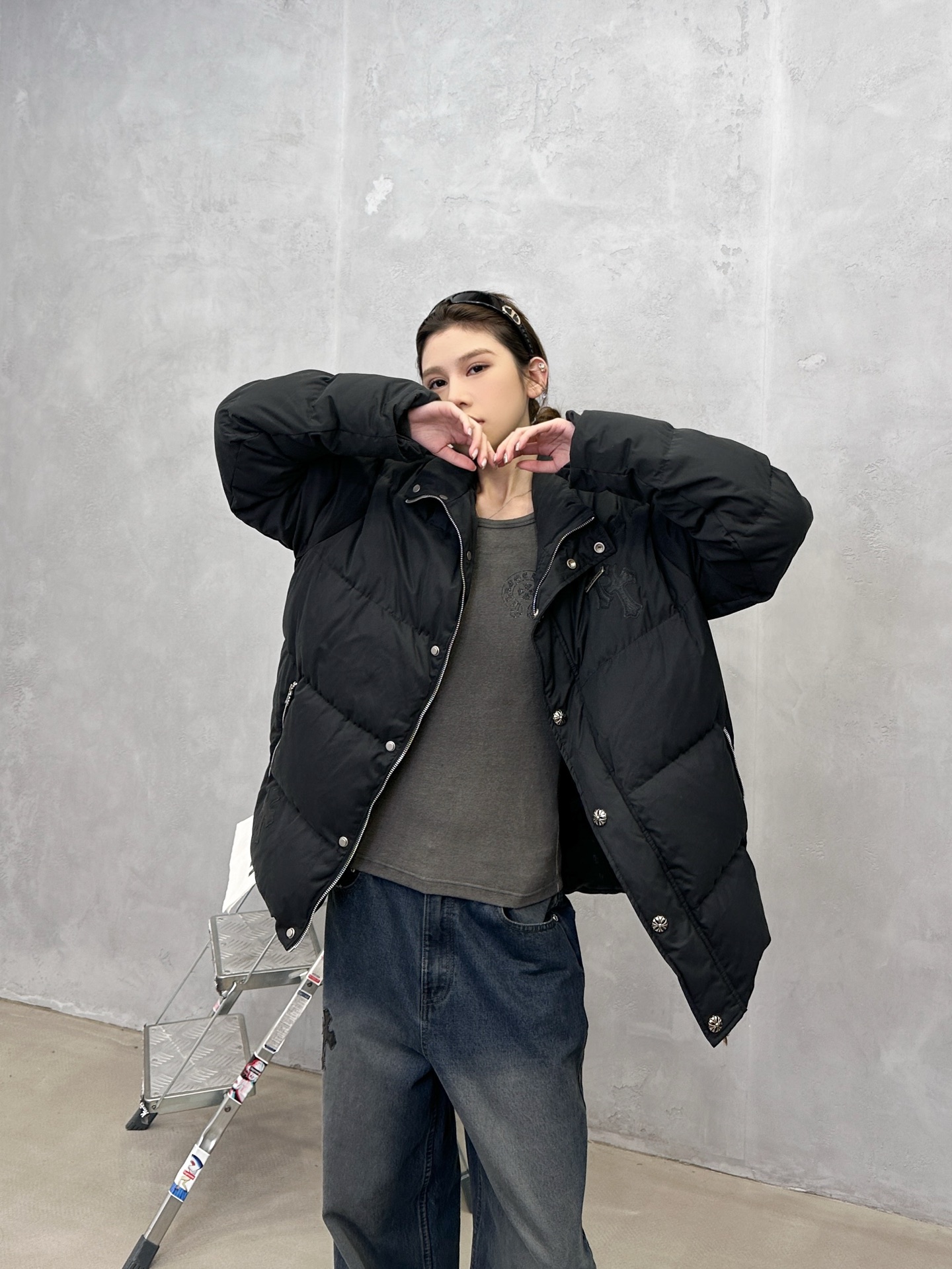 🌾克罗心 ｜ 新款羽绒服，经典手工十字标，90白鹅绒填充，休闲时尚，尺码sml