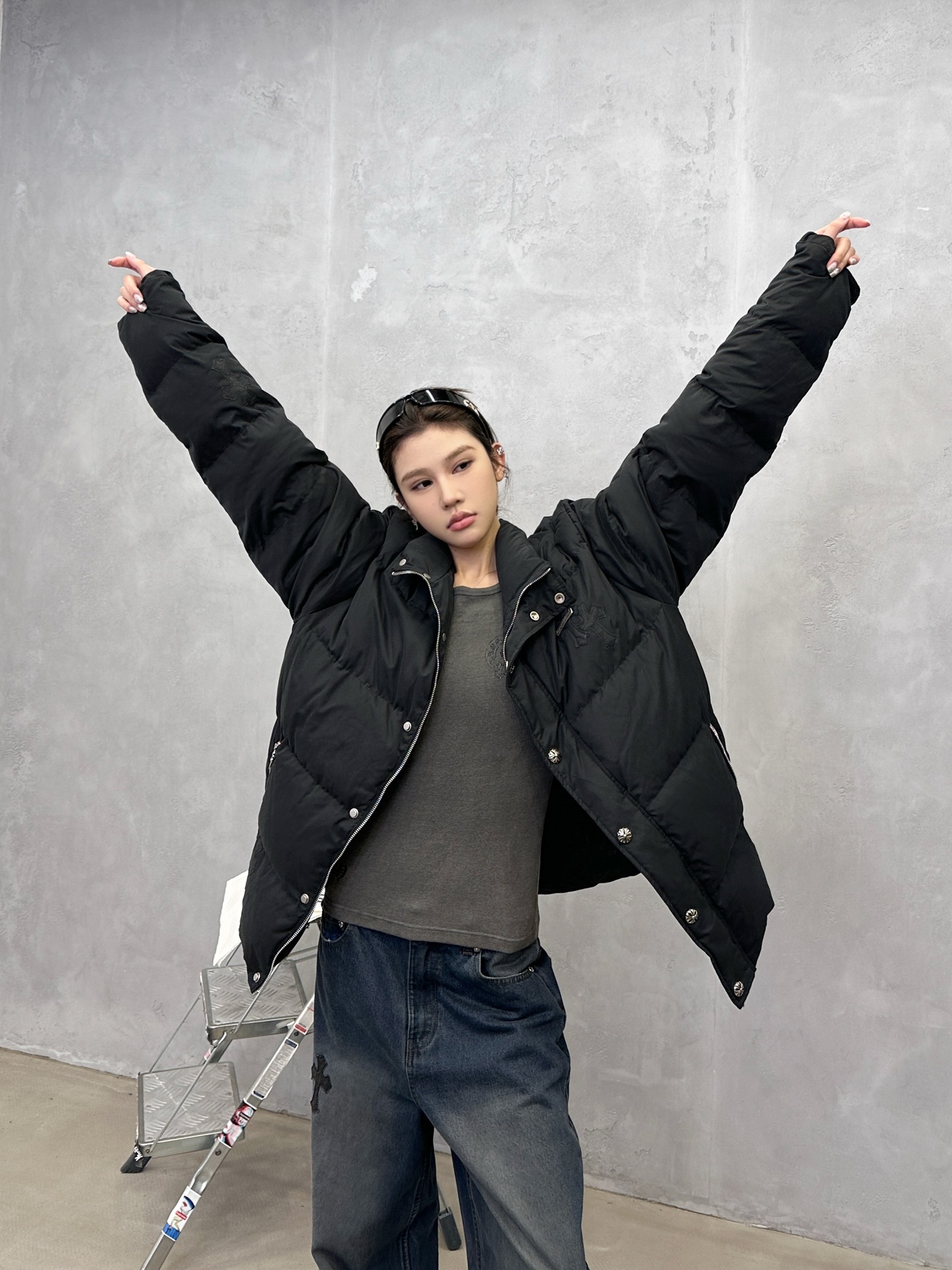 🌾克罗心 ｜ 新款羽绒服，经典手工十字标，90白鹅绒填充，休闲时尚，尺码sml