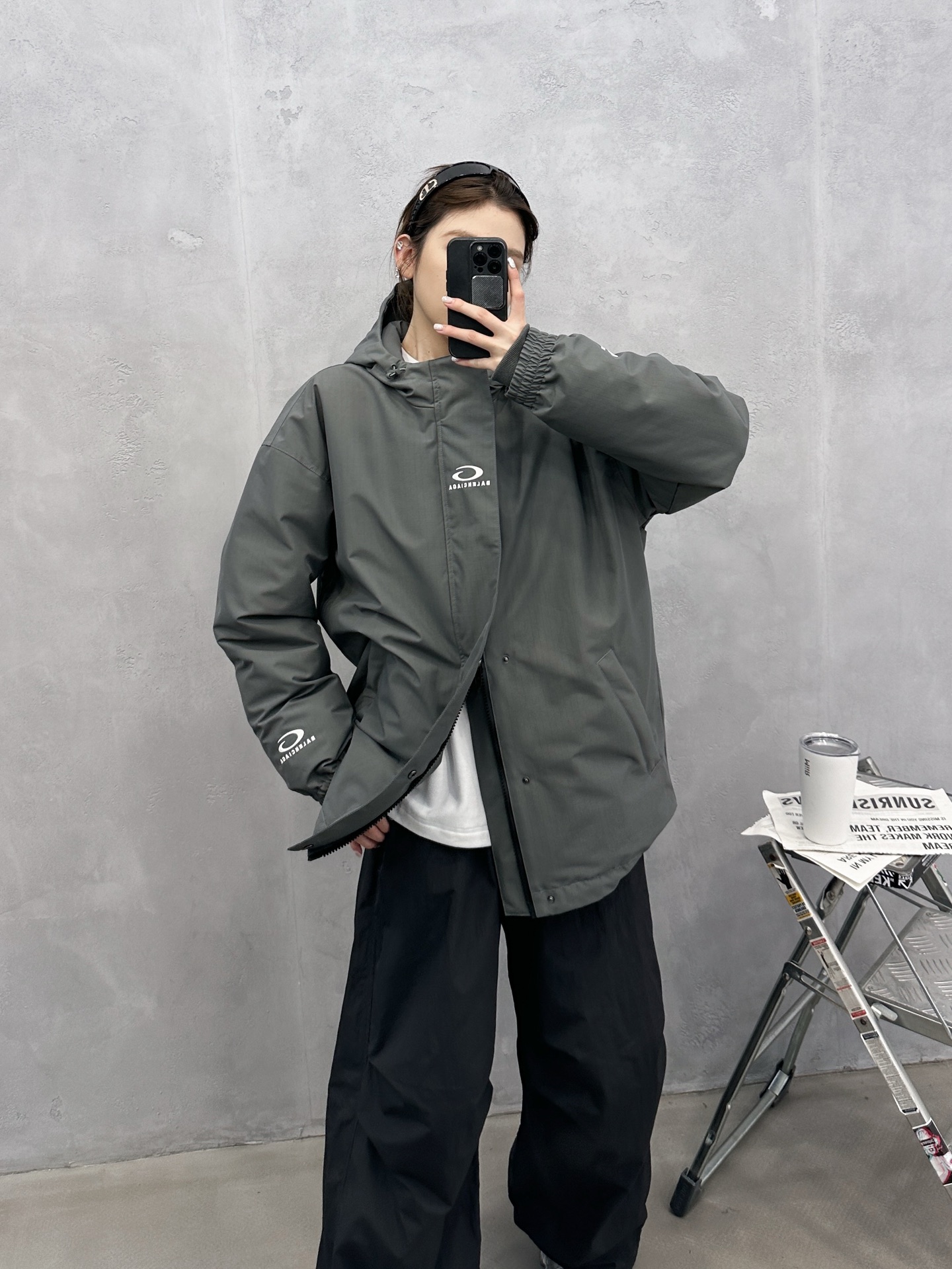 🌾巴黎 ｜ 新款羽绒服，成衣多处刺绣标，经典品牌格纹三防面料，90白鹅绒填充，男女同款，尺码sml