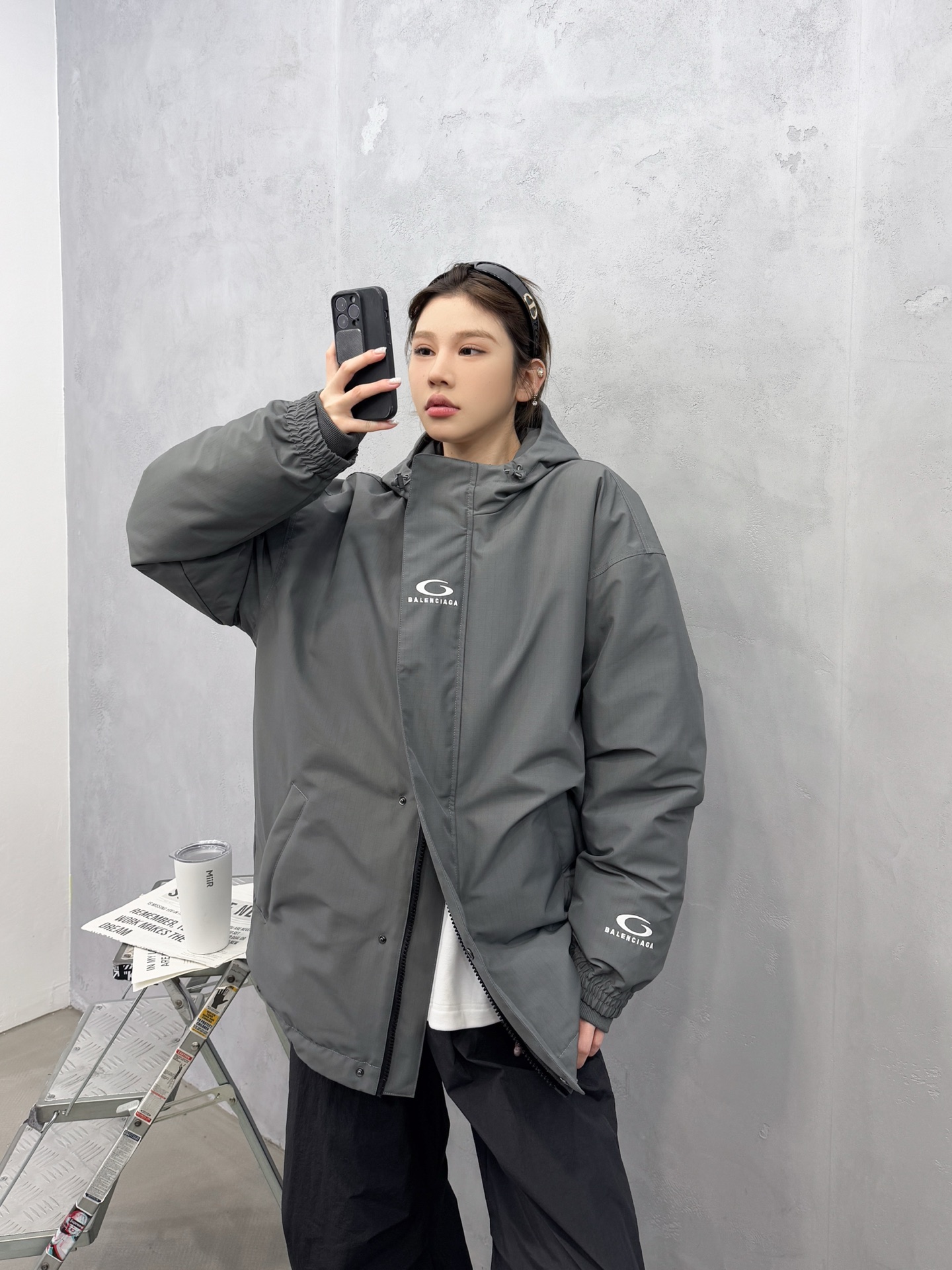 🌾巴黎 ｜ 新款羽绒服，成衣多处刺绣标，经典品牌格纹三防面料，90白鹅绒填充，男女同款，尺码sml