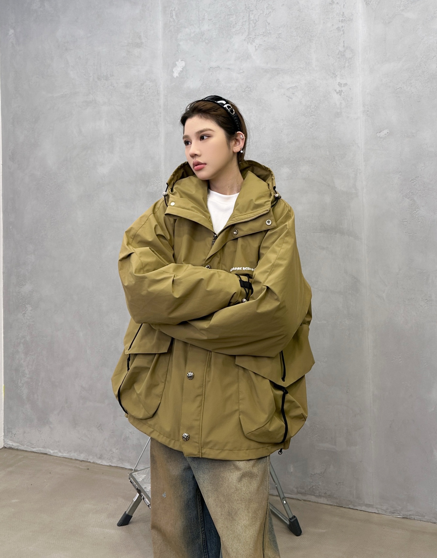 🌾克罗心 ｜ 新款羽绒服，经典印花标，复杂结构款式，90白鹅绒填充，都市户外休闲，男女同款，尺码sml