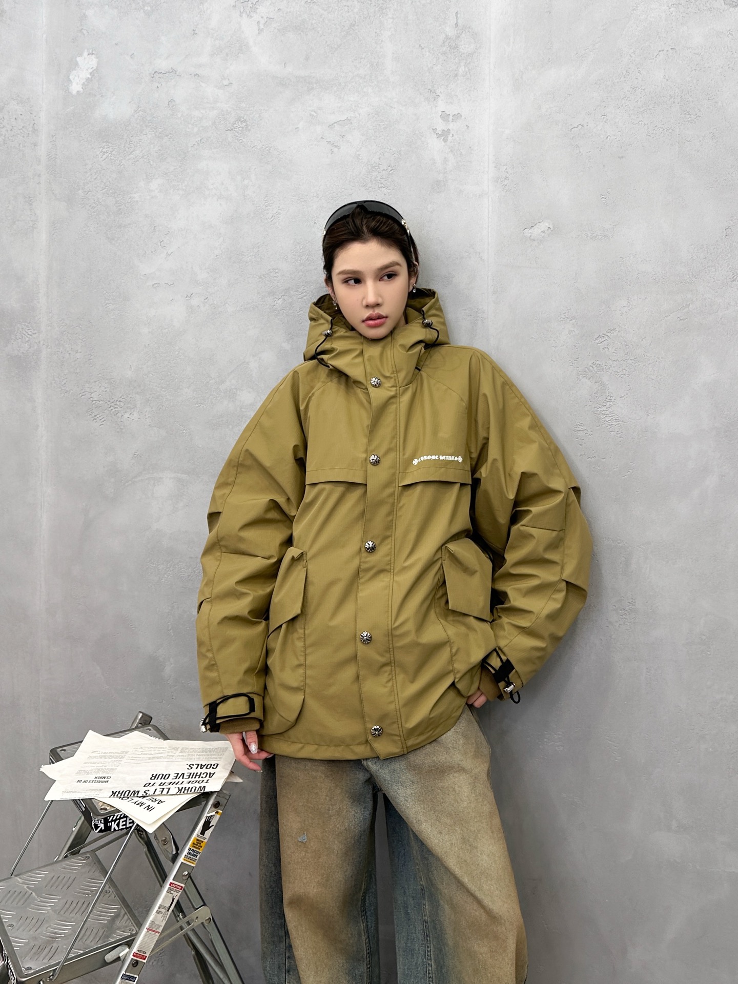 🌾克罗心 ｜ 新款羽绒服，经典印花标，复杂结构款式，90白鹅绒填充，都市户外休闲，男女同款，尺码sml