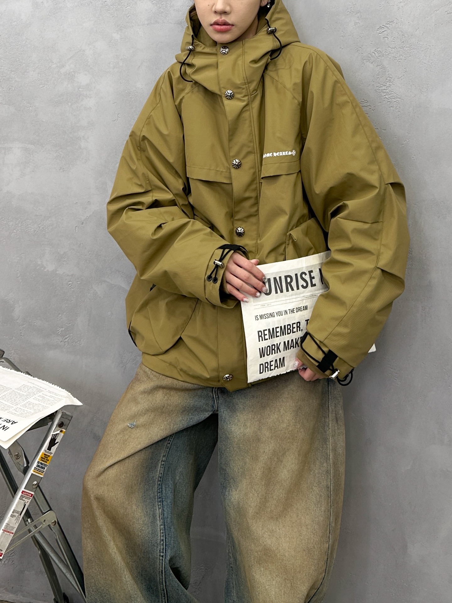 🌾克罗心 ｜ 新款羽绒服，经典印花标，复杂结构款式，90白鹅绒填充，都市户外休闲，男女同款，尺码sml