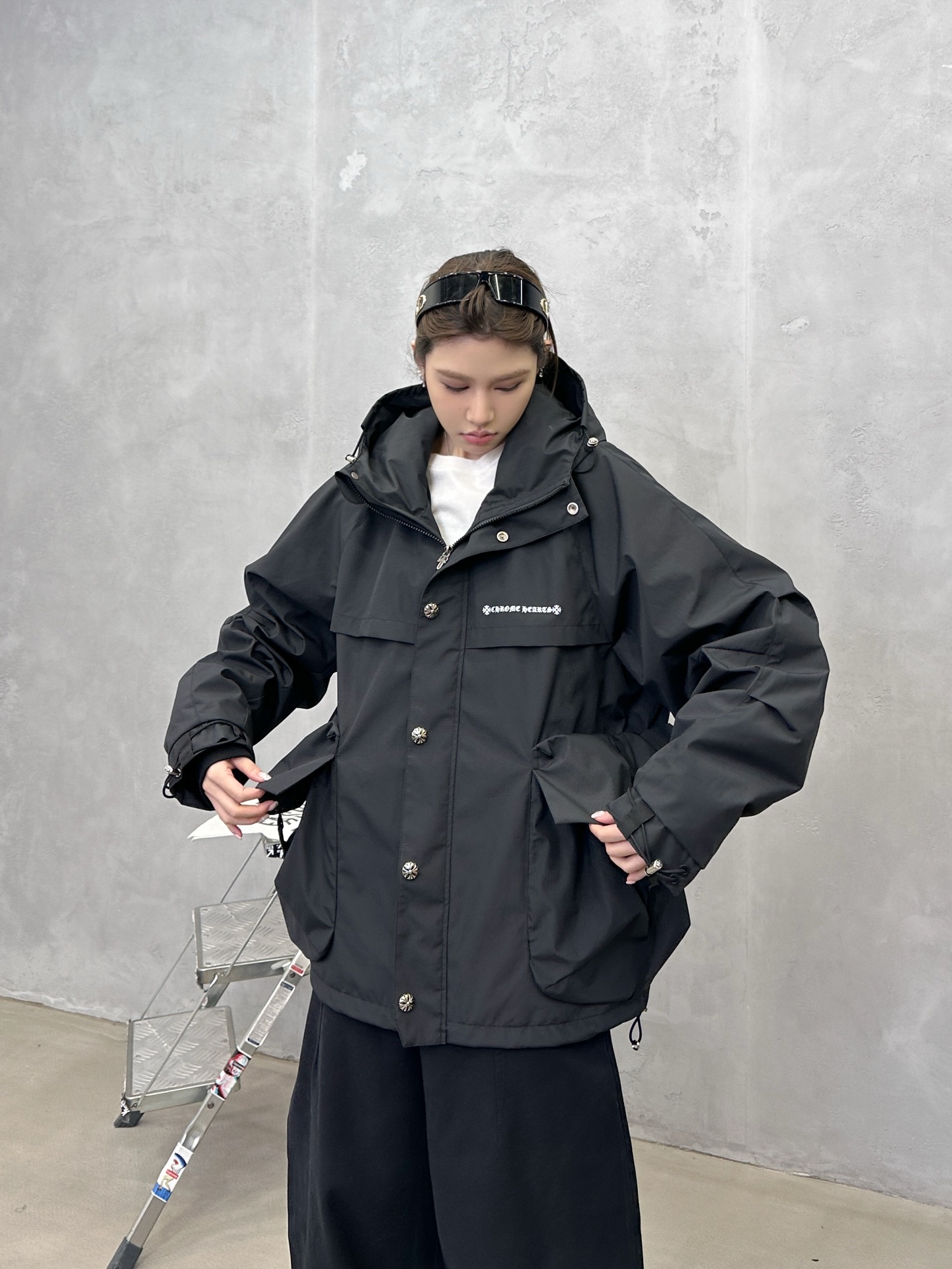 🌾克罗心 ｜ 新款羽绒服，经典印花标，复杂结构款式，90白鹅绒填充，都市户外休闲，男女同款，尺码sml