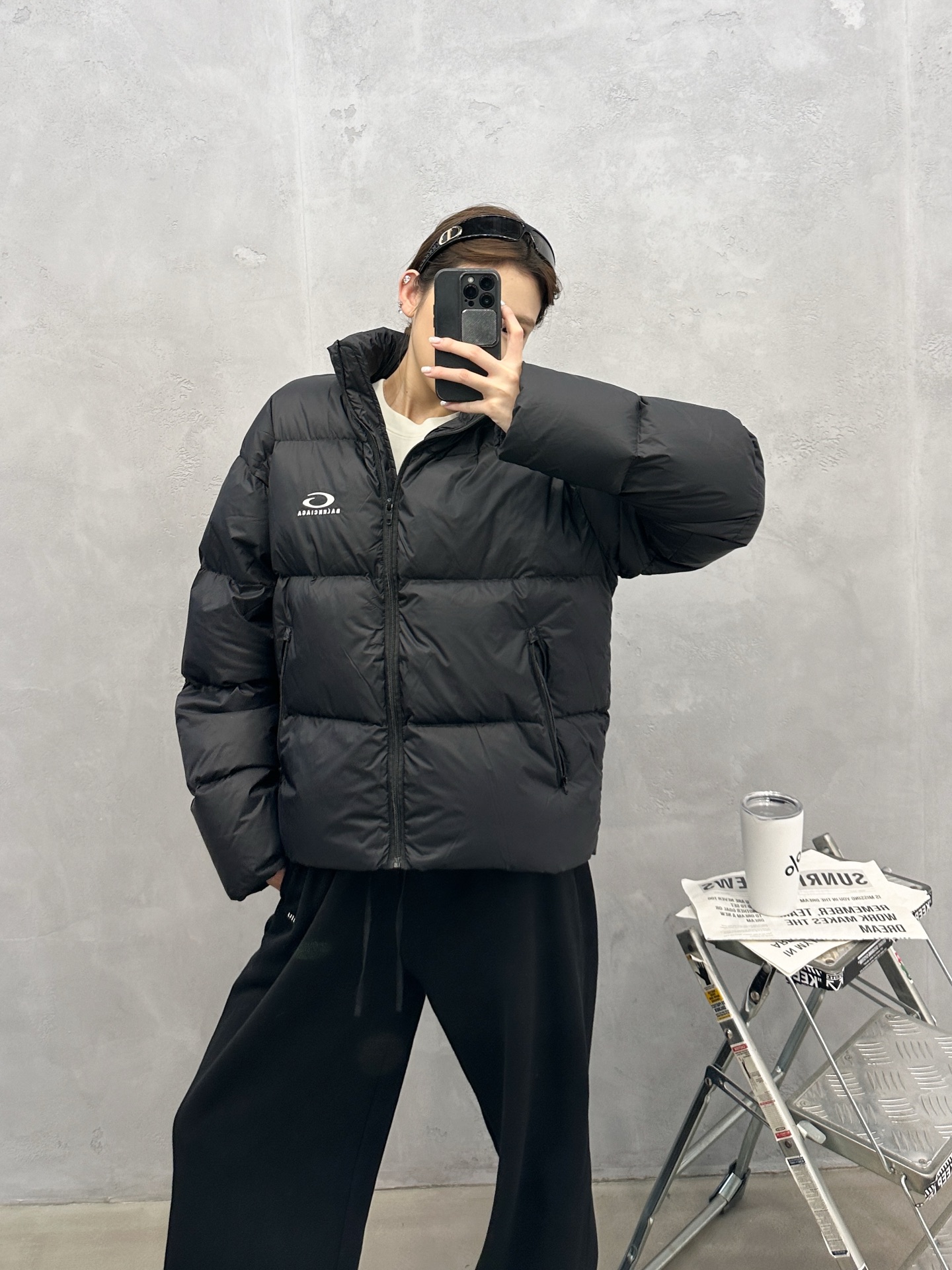 🌾巴黎 ｜ 新款羽绒服，经典刺绣标，90白鹅绒填充经典版型，男女同款，尺码sml