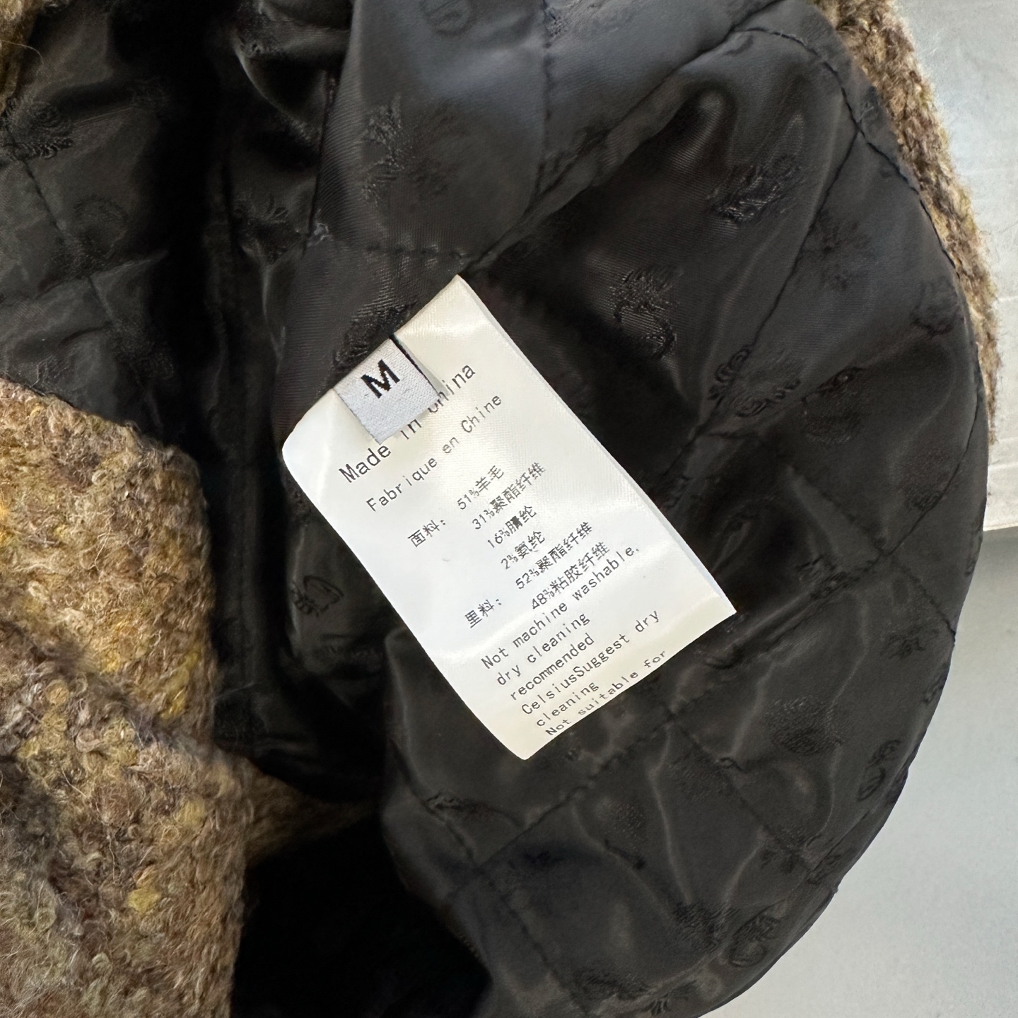 🌾克罗心 ｜ 新款棉服外套，全手工切皮刺绣十字标，进口羊毛混纺面料，提花定织里布，休闲时尚，尺码sml