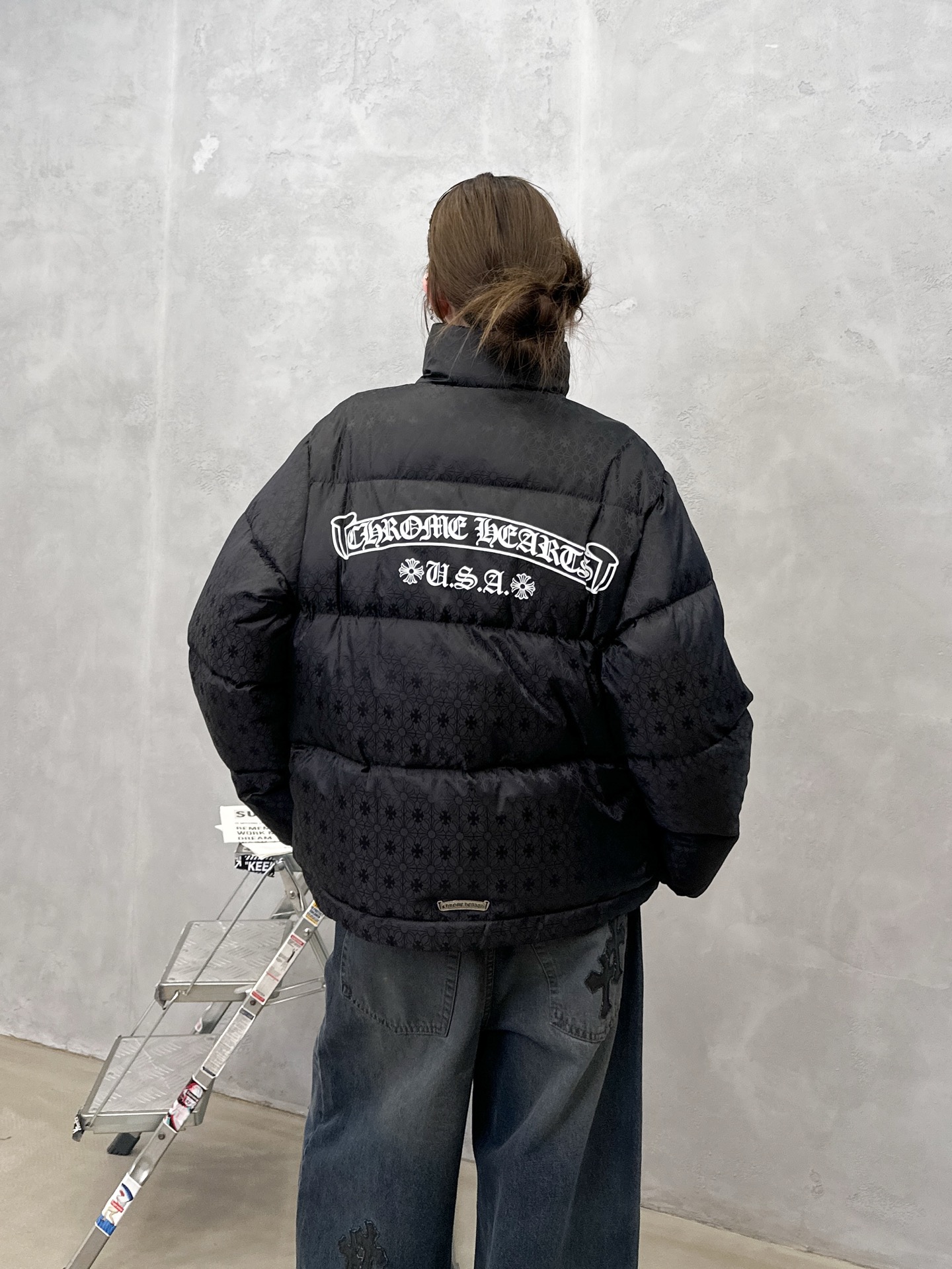 🌾克罗心 ｜ 新款羽绒服，经典印花标，定织品牌提花面料，90%白鹅绒填充，休闲时尚，尺码sml