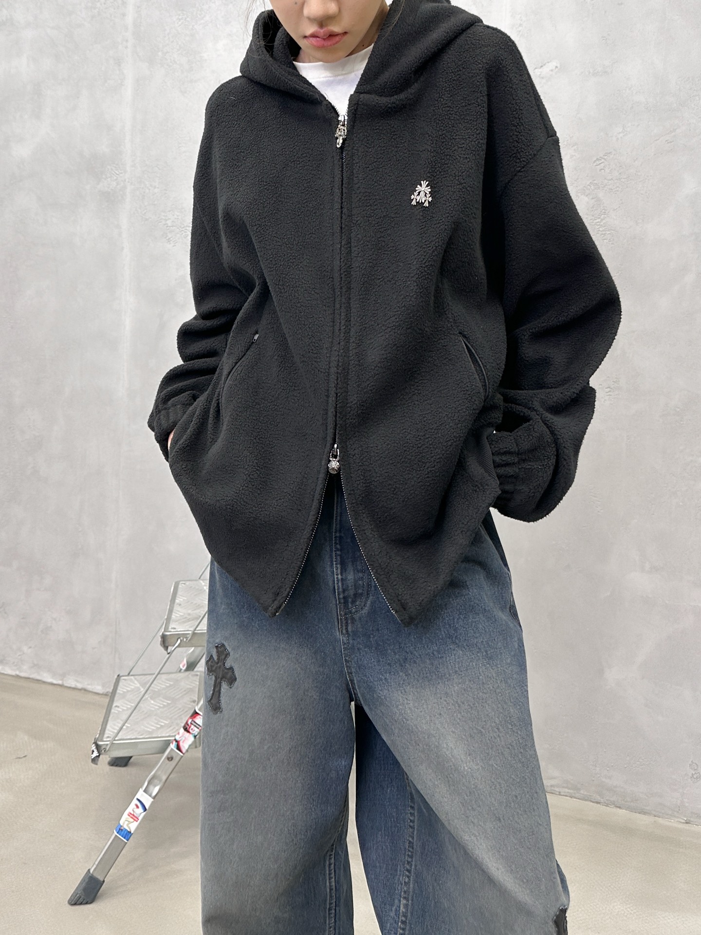 🌾克罗心 ｜ 新款开衫，经典品牌五金标，最新科技高密摇粒绒保暖面料，男女同款，尺码sml