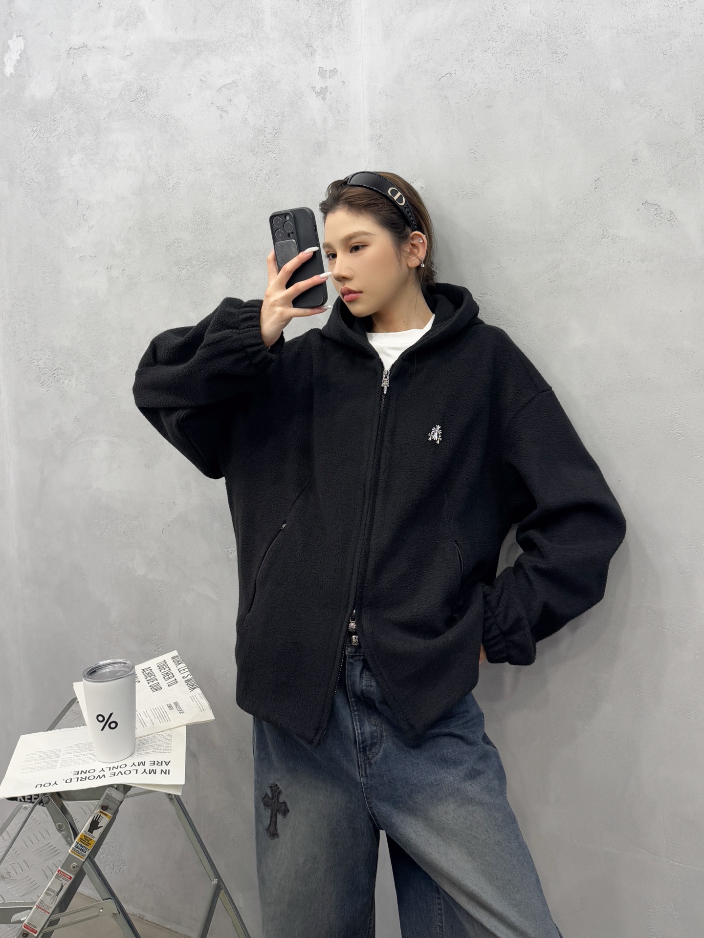 🌾克罗心 ｜ 新款开衫，经典品牌五金标，最新科技高密摇粒绒保暖面料，男女同款，尺码sml